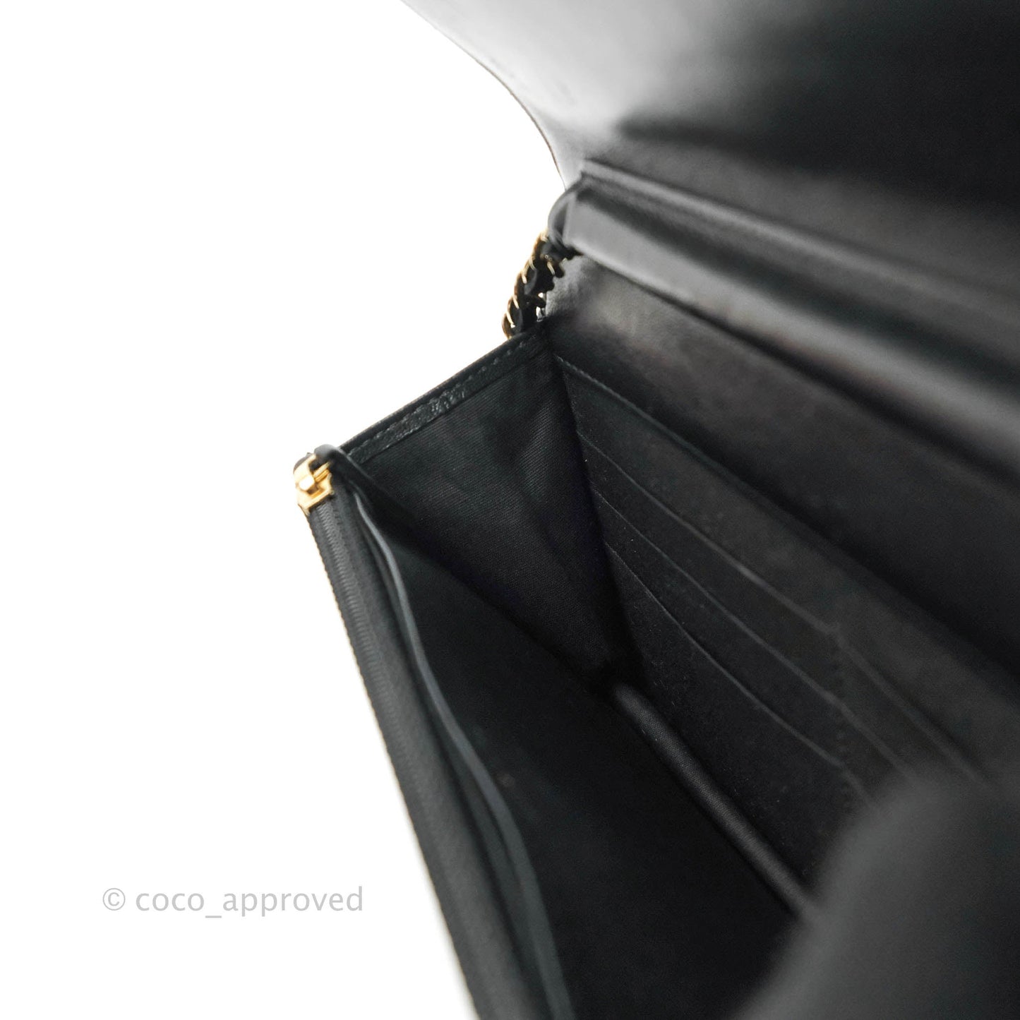 Chanel Quilted Boy Wallet on Chain WOC Black Lambskin Gold Hardware