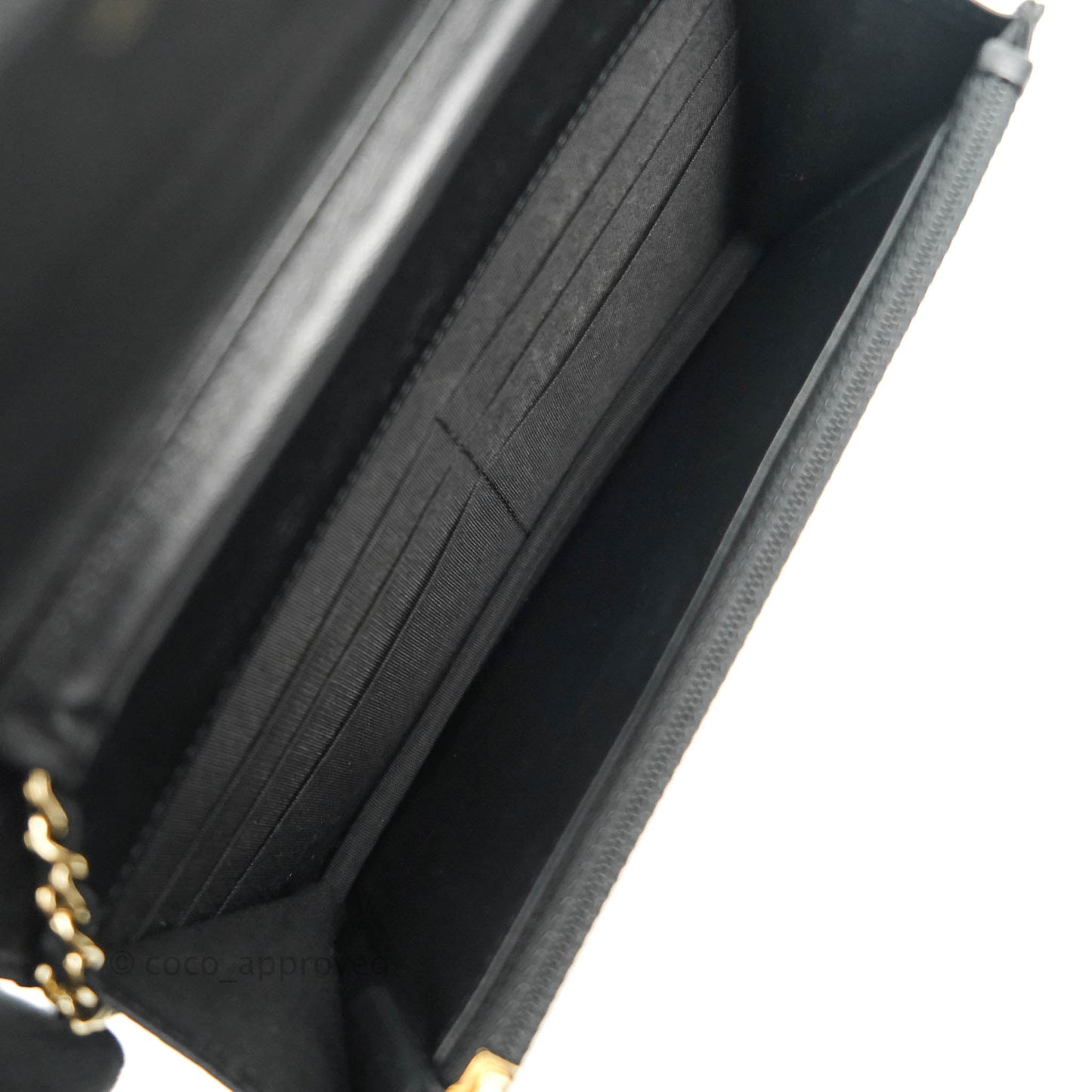 Chanel Quilted Boy Wallet on Chain WOC Black Lambskin Gold Hardware