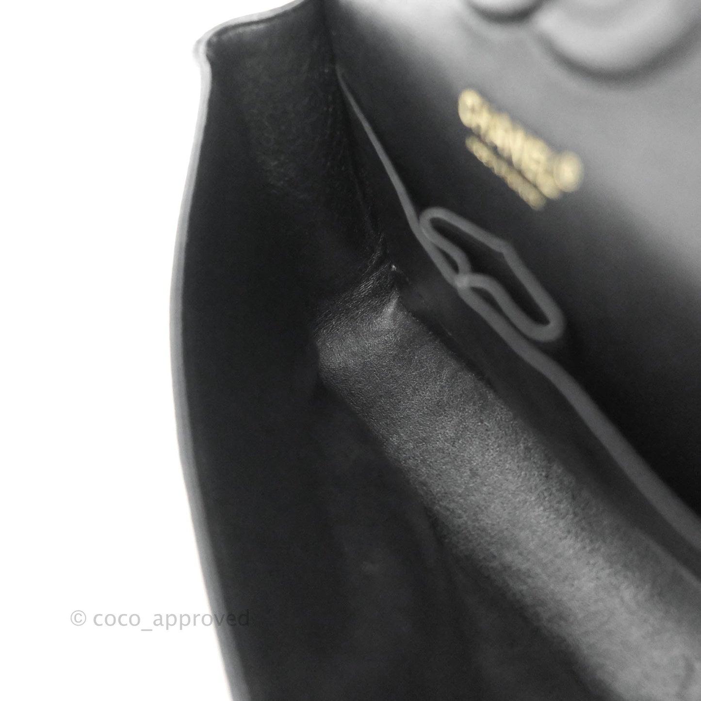 Chanel Classic M/L Medium Double Flap Black Caviar 24K Gold Hardware