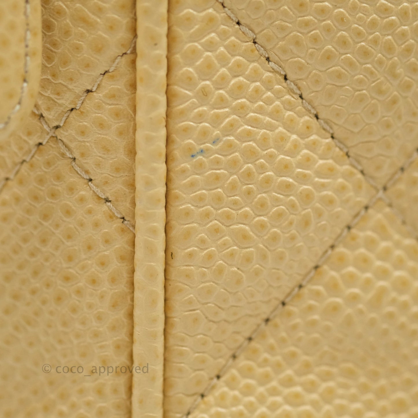 Chanel Vintage CC Large Square Camera Bag Beige Caviar 24K Gold Hardware