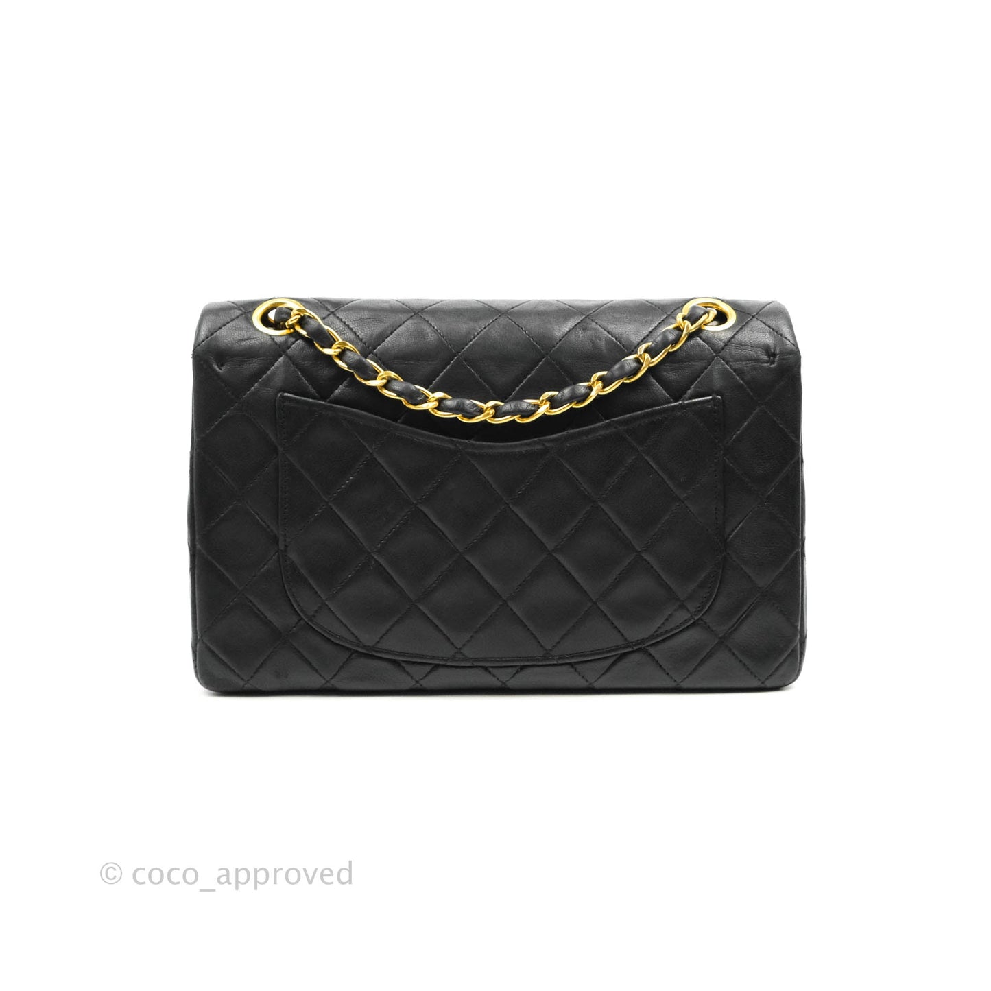 Chanel Classic Vintage Small S/M Flap Black Lambskin 24K Gold Hardware