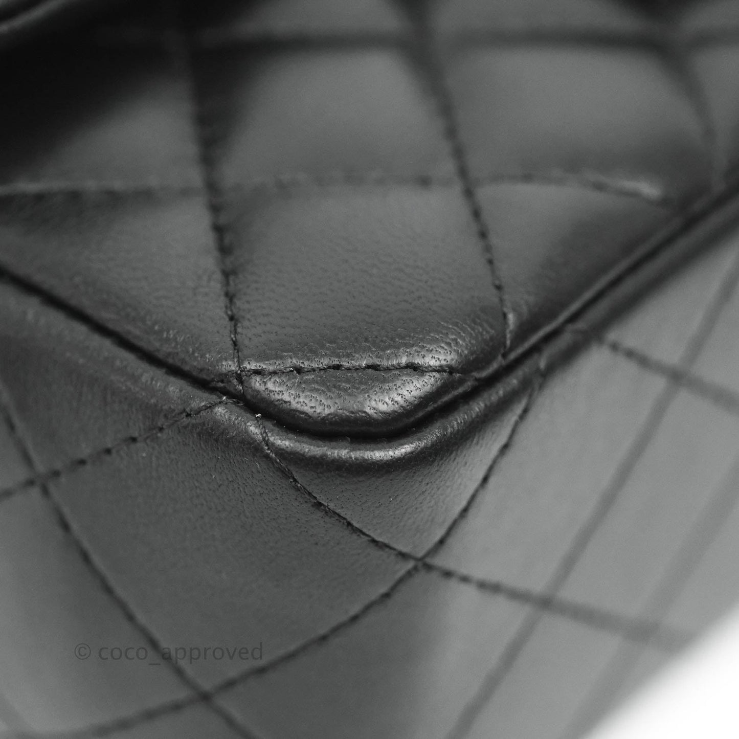 Chanel Quilted Mini Rectangular Flap Black Lambskin Silver Hardware
