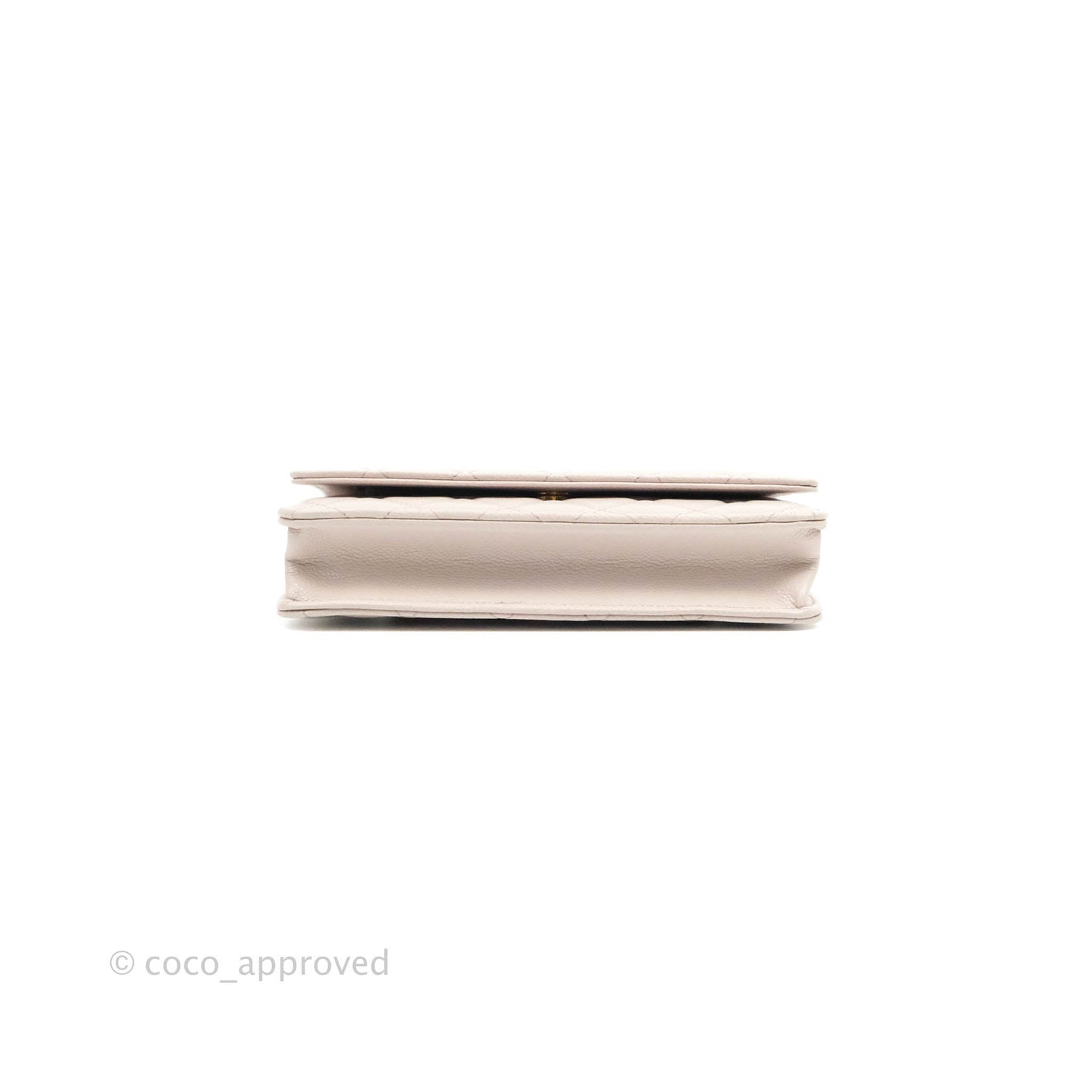 Chanel Quilted WOC Lilac Caviar CC Coco Chain Gold Hardware