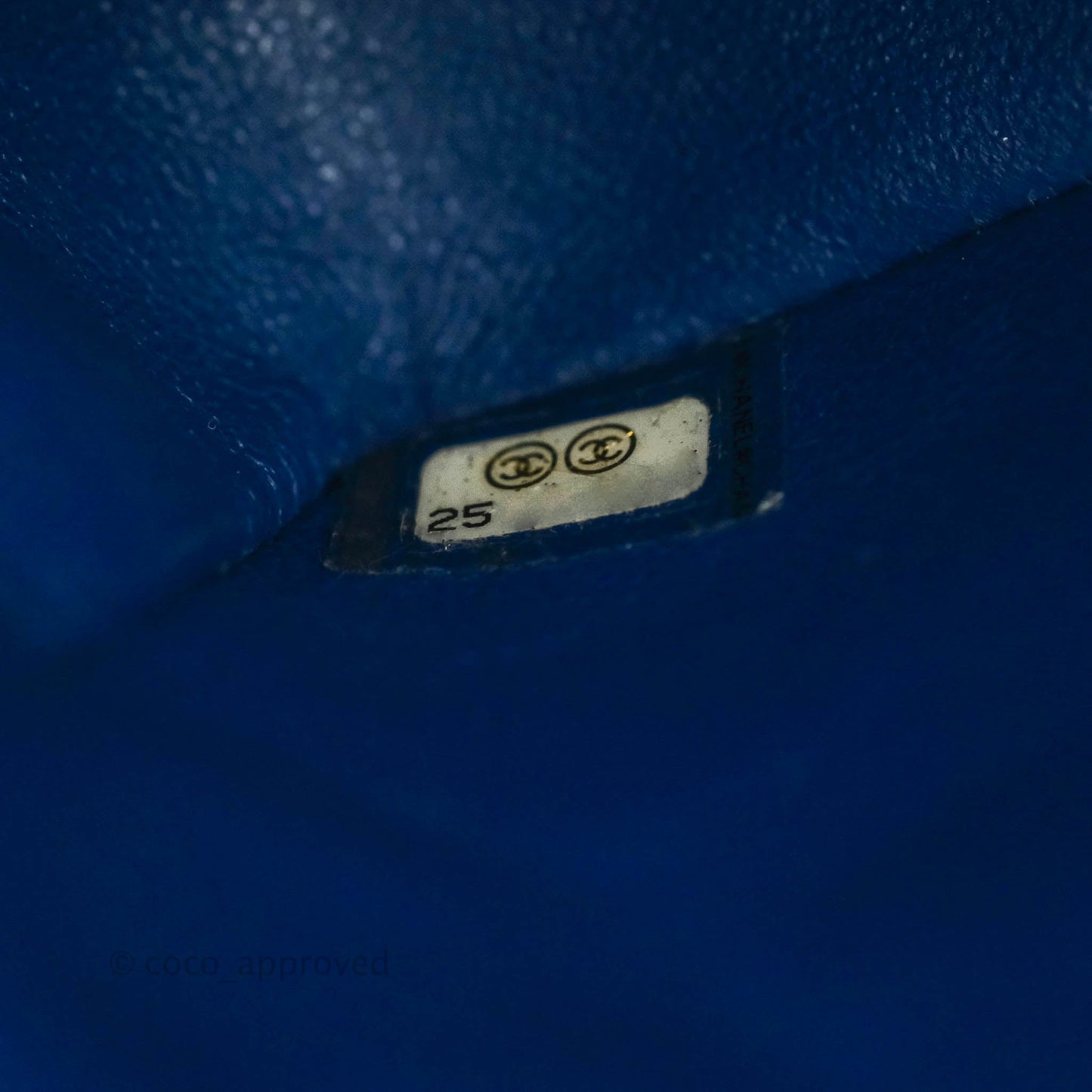Chanel Quilted Mini Rectangular Flap Blue Caviar Silver Hardware