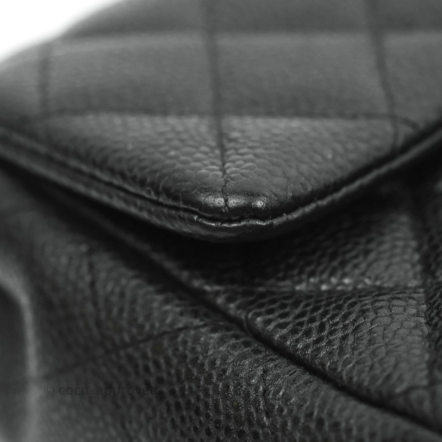 Chanel Quilted Mini Rectangular Black Caviar Gold Hardware