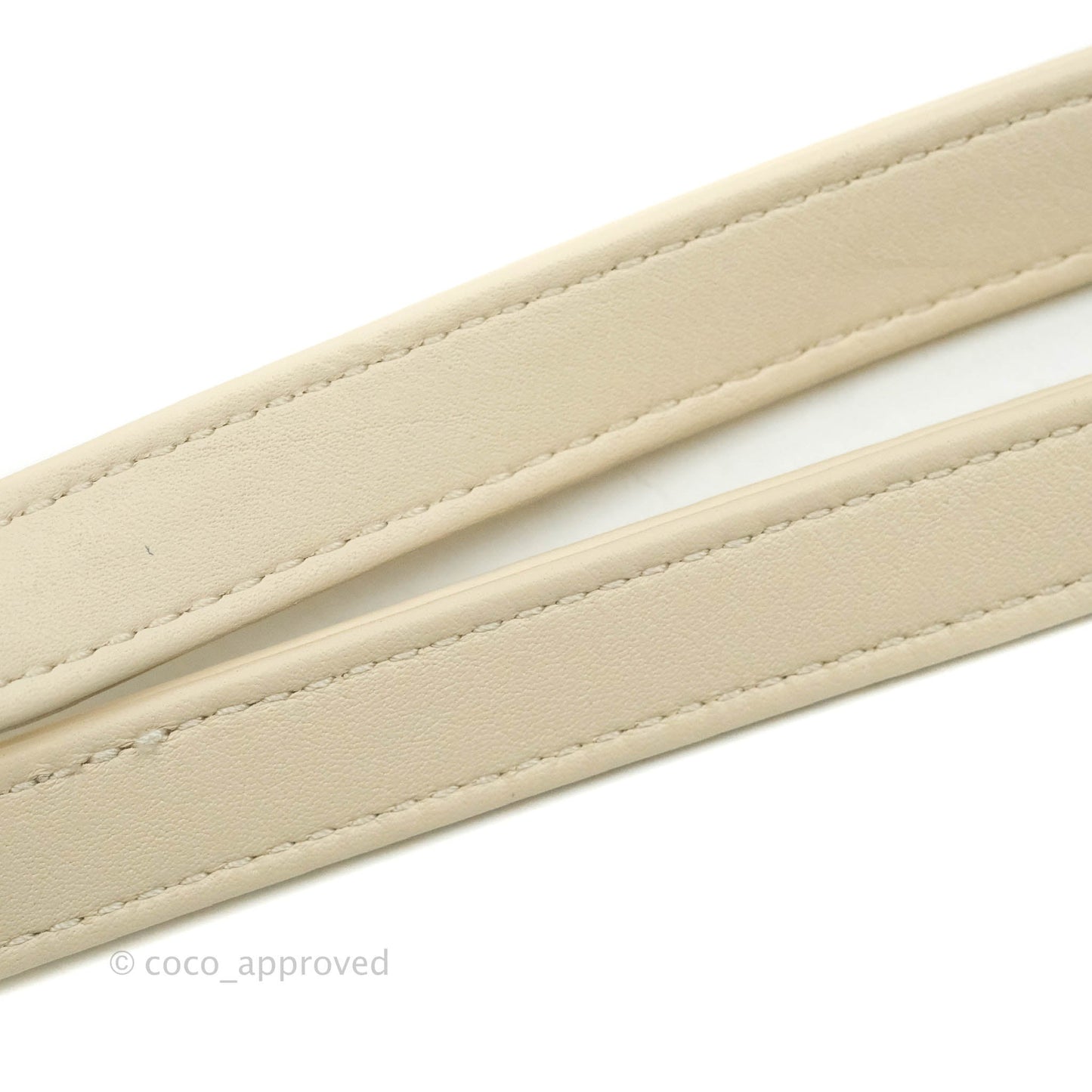 Chanel Large Deauville Light Beige Stripe Canvas Gold Hardware