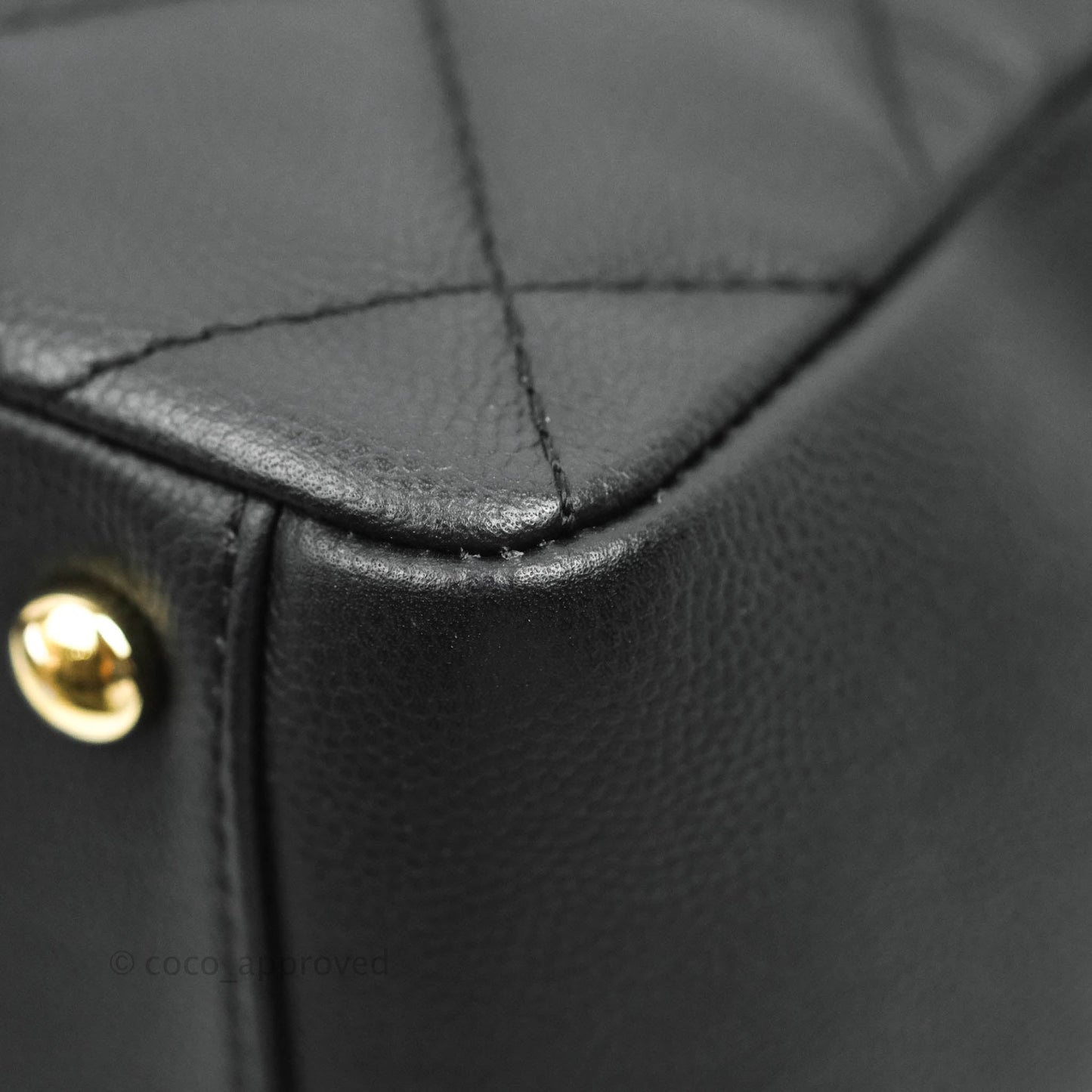 Chanel Quilted Large Business Affinity Flap Black Caviar Gold Hardware