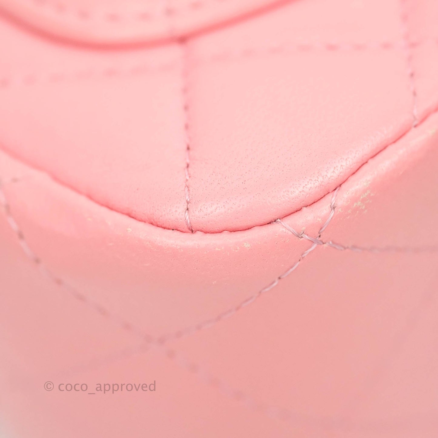 Chanel Quilted Mini Square Pink Lambskin Aged Gold Hardware 19S