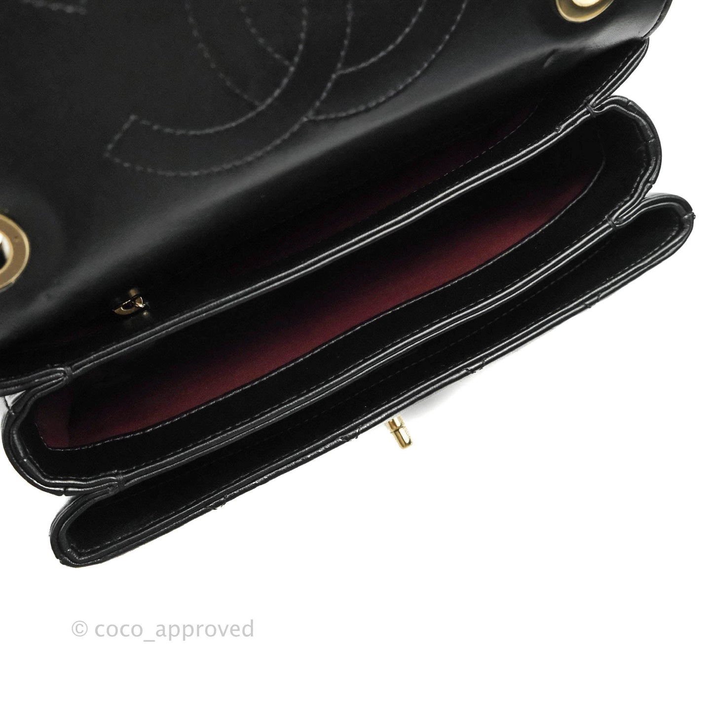 Chanel Small Trendy CC Black Lambskin Gold Hardware