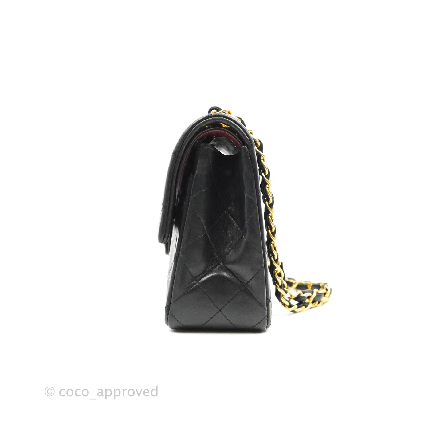 Chanel Classic Vintage Small S/M Flap Black Lambskin 24K Gold Hardware
