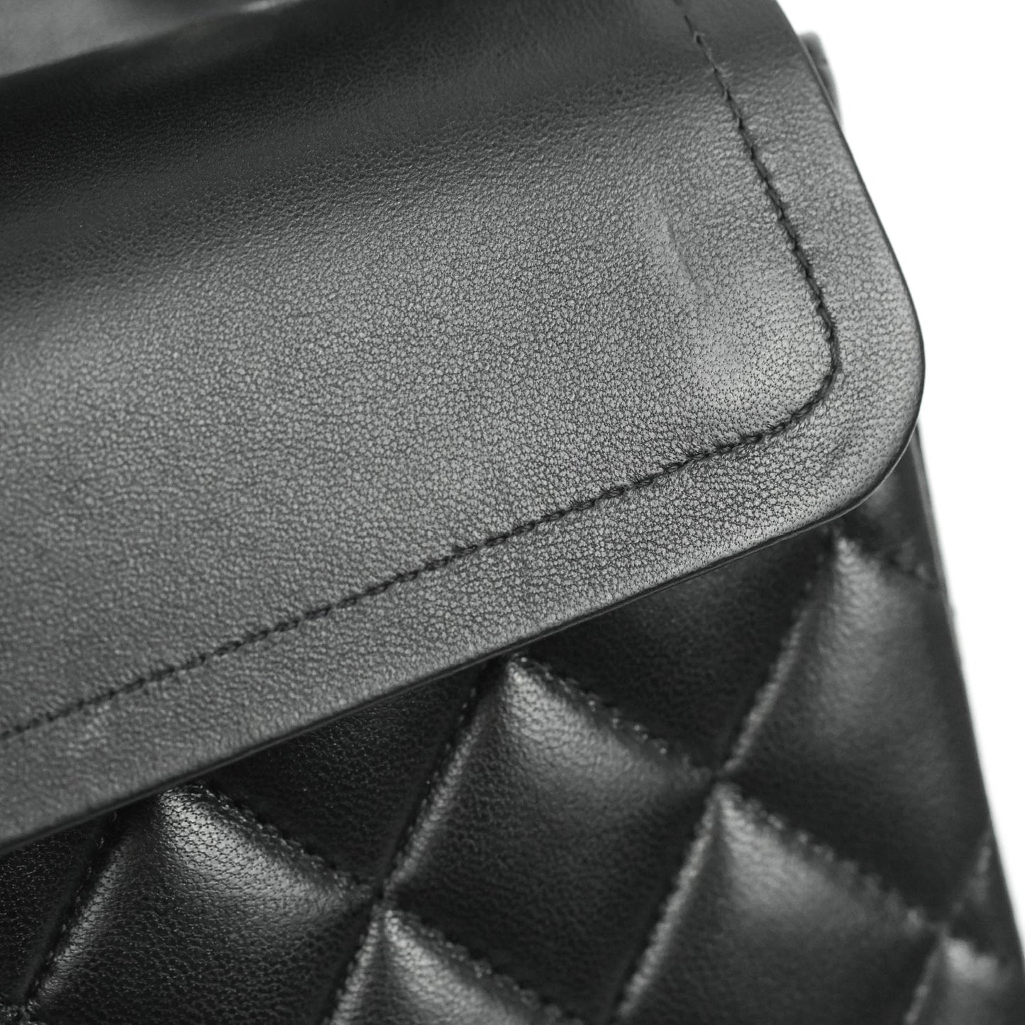 Chanel Small S/M Classic Flap Black Lambskin Silver Hardware