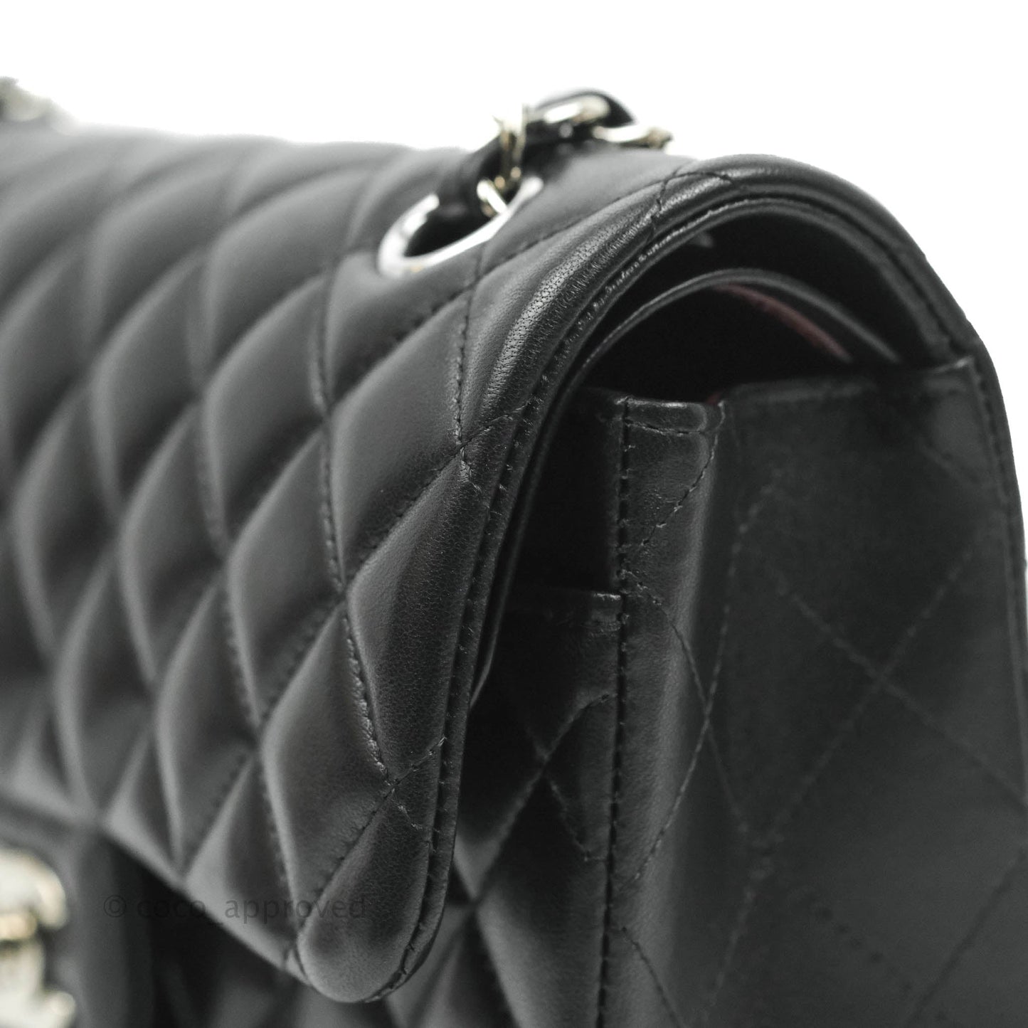 Chanel Small S/M Classic Flap Black Lambskin Silver Hardware