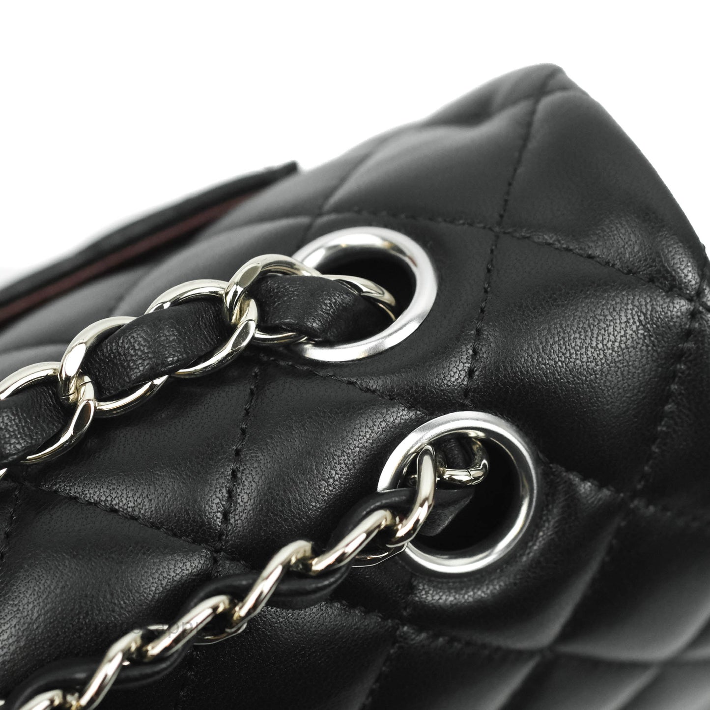 Chanel Small S/M Classic Flap Black Lambskin Silver Hardware