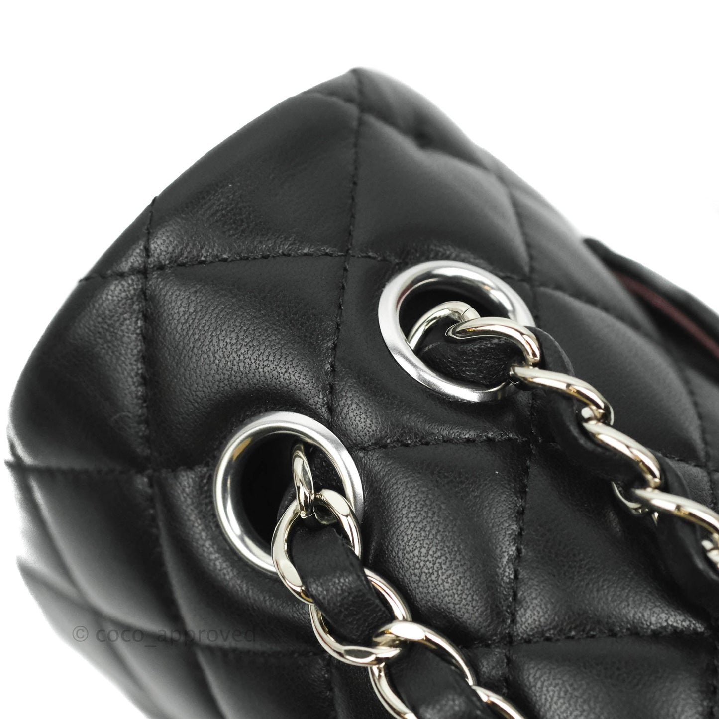 Chanel Small S/M Classic Flap Black Lambskin Silver Hardware