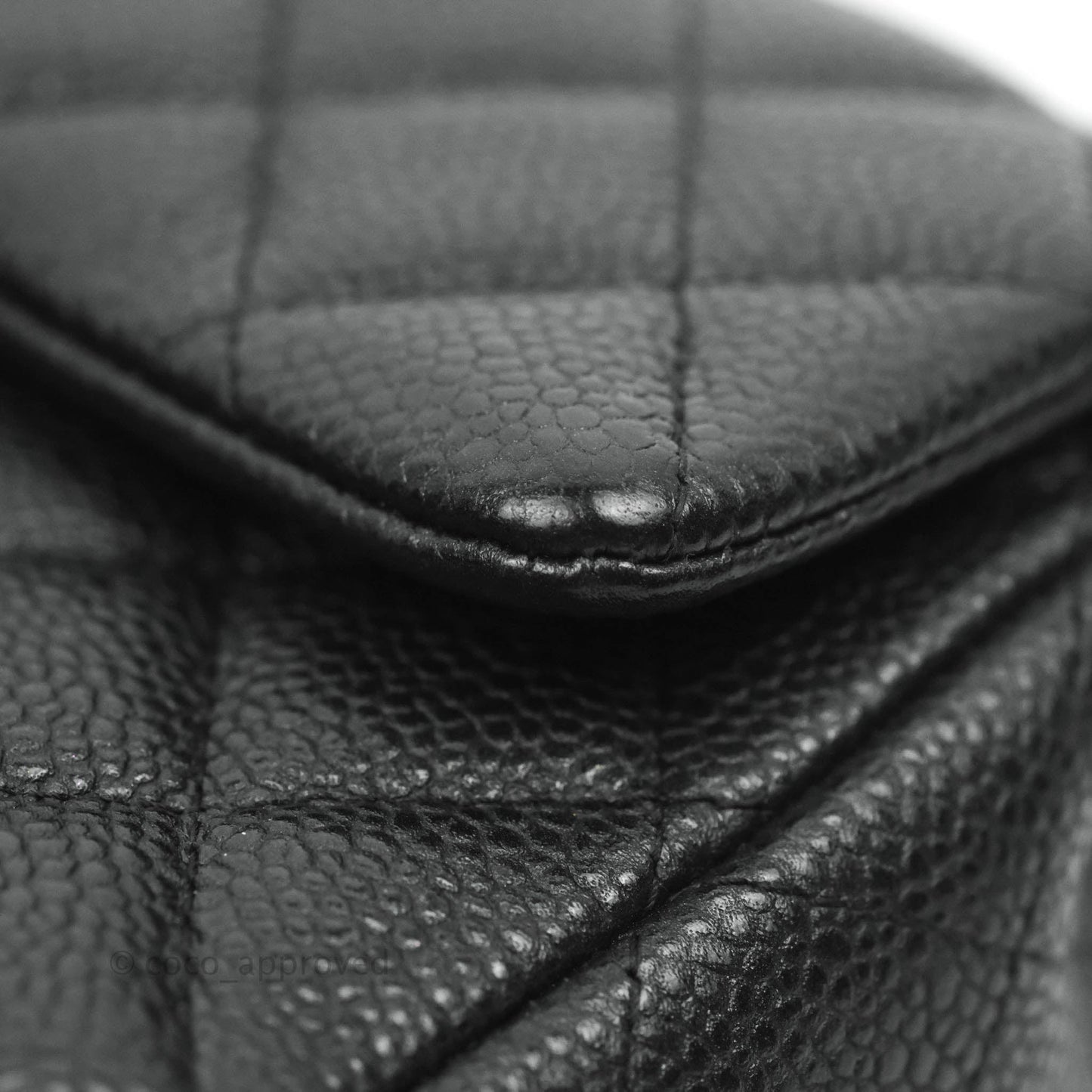 Chanel Quilted Mini Rectangular Black Caviar Gold Hardware
