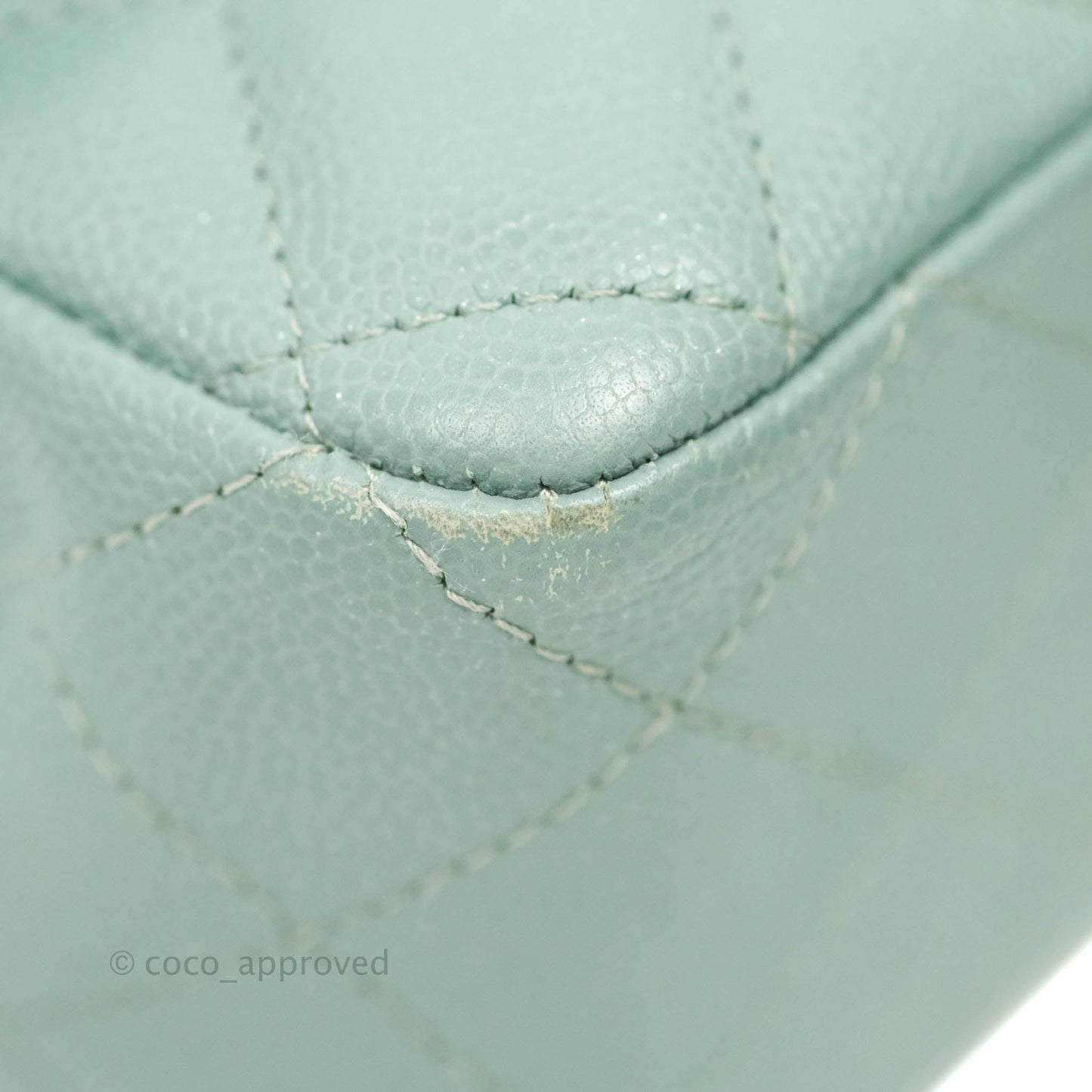 Chanel Quilted Mini Rectangular Flap Iridescent Blue Green Aged Gold Hardware