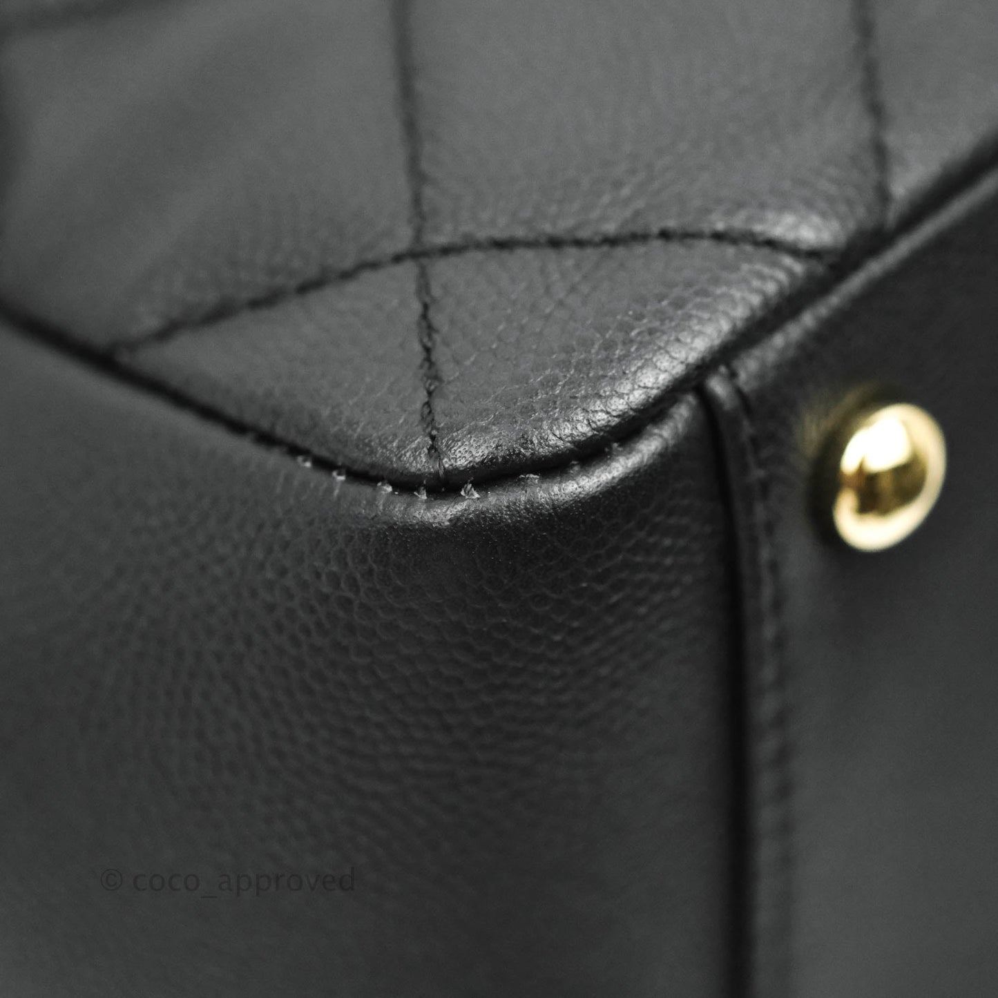 Chanel Quilted Large Business Affinity Flap Black Caviar Gold Hardware