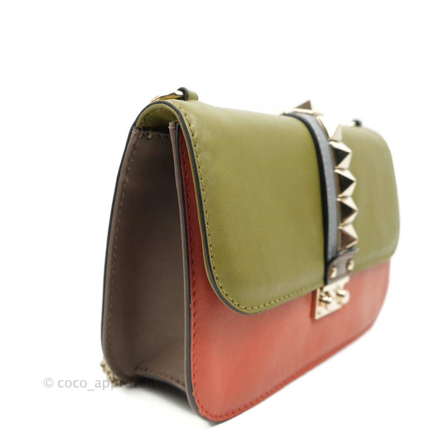 Valentino Rockstud Medium Glam Lock Flap Bag