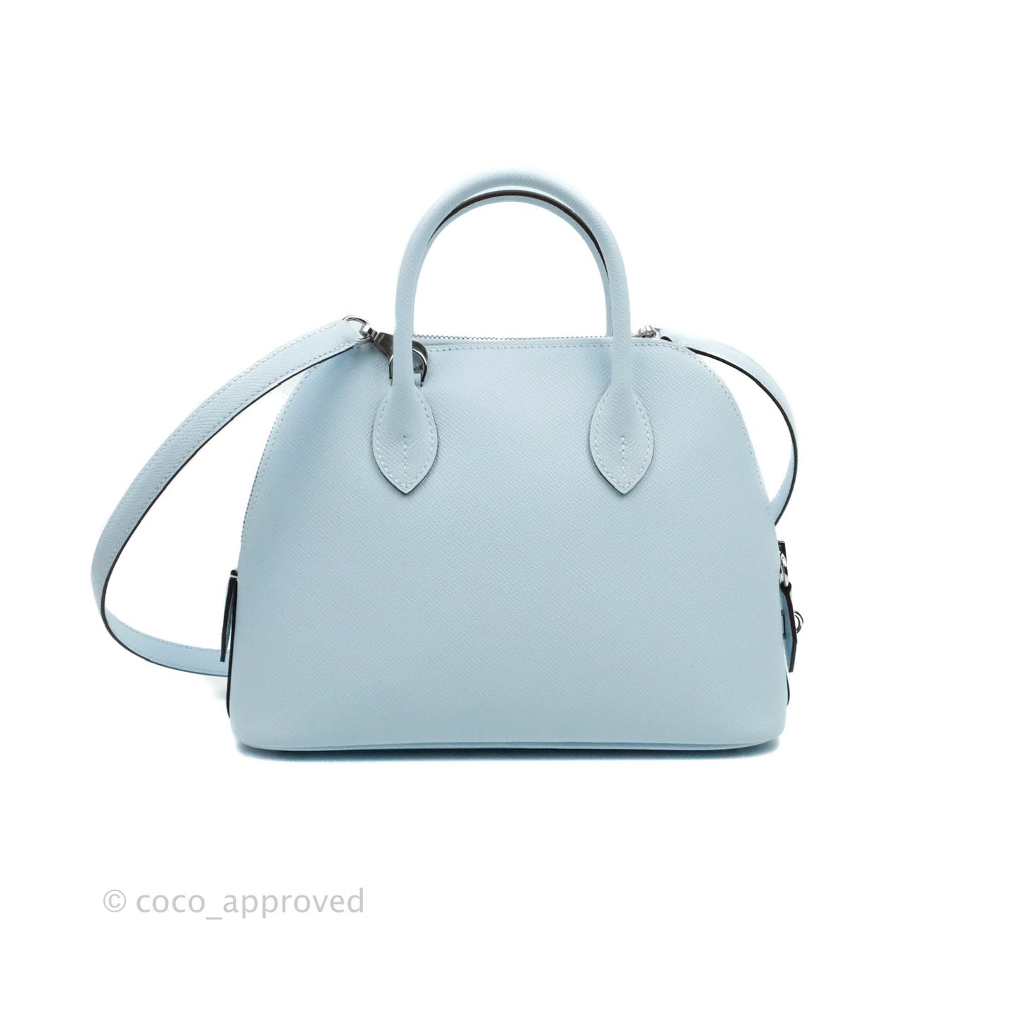 Hermès Bolide 25 Bleu Brume Epsom Palladium Hardware