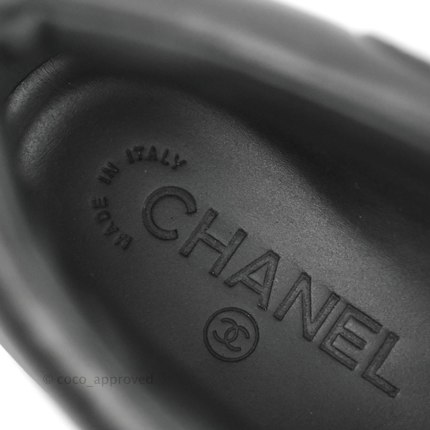 Chanel Black Leather Sneakers Gold Hardware