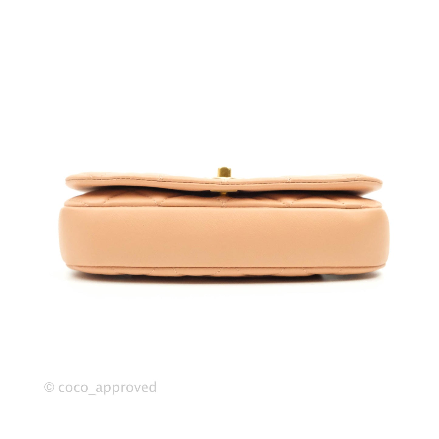 Chanel Clutch with Chain Beige Calfskin Aged Gold Hardware 21B