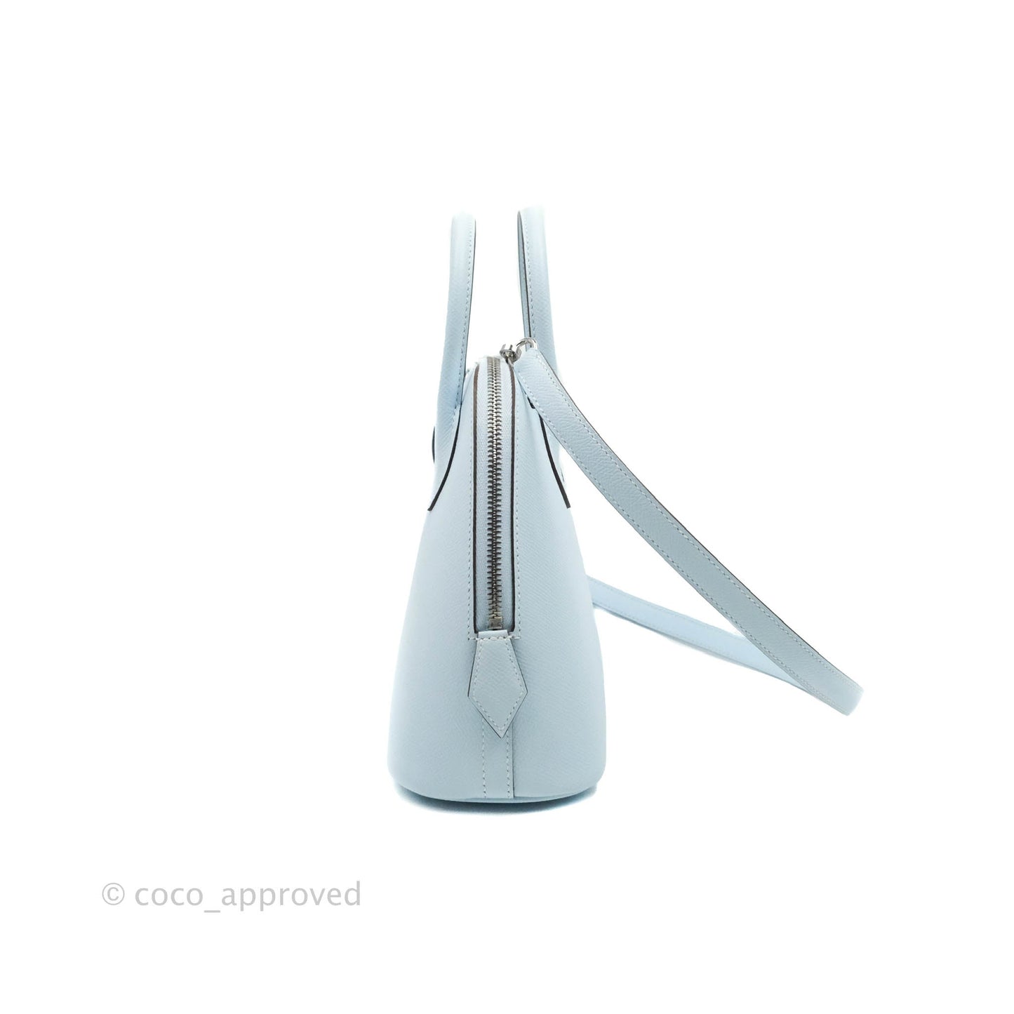 Hermès Bolide 25 Bleu Brume Epsom Palladium Hardware