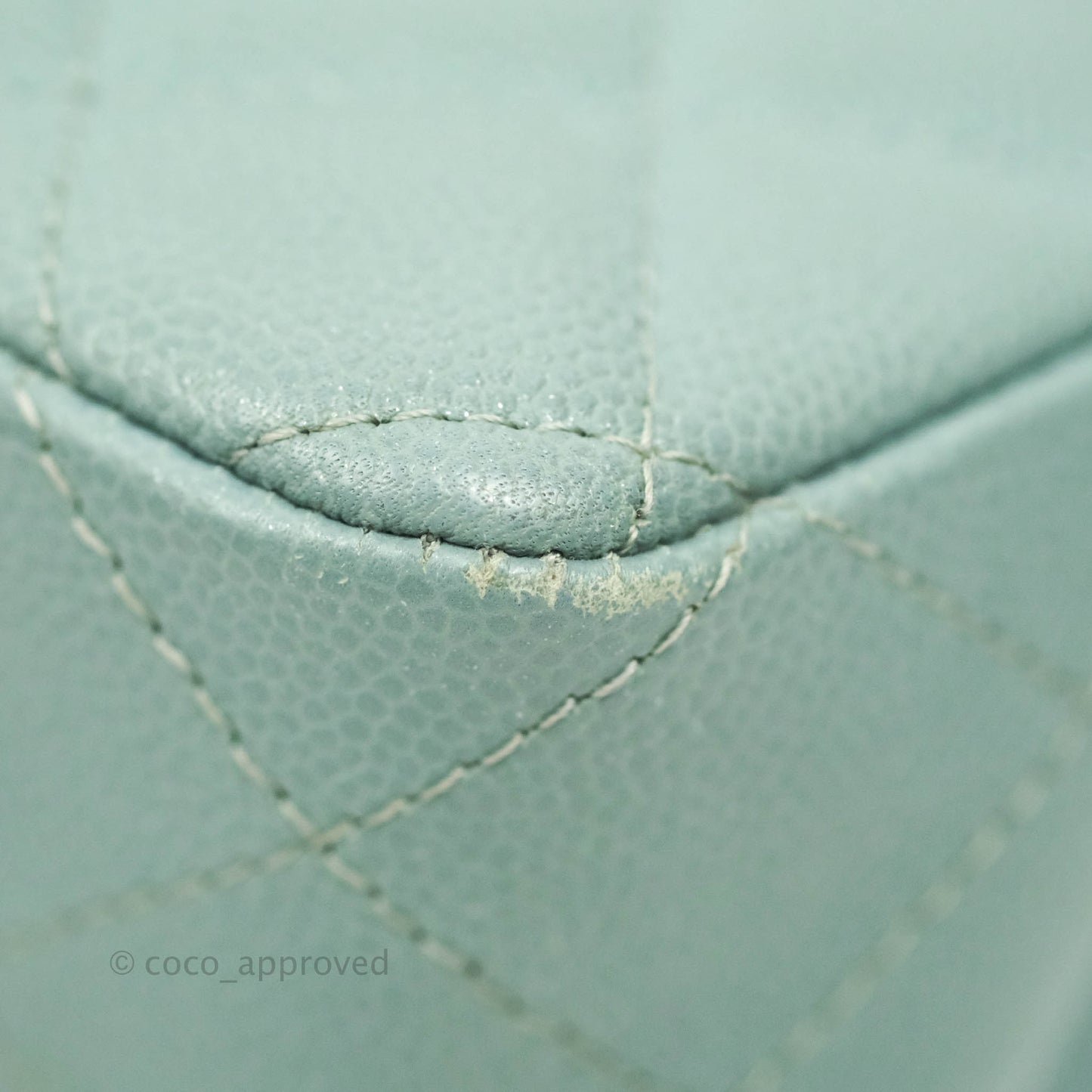 Chanel Quilted Mini Rectangular Flap Iridescent Blue Green Aged Gold Hardware