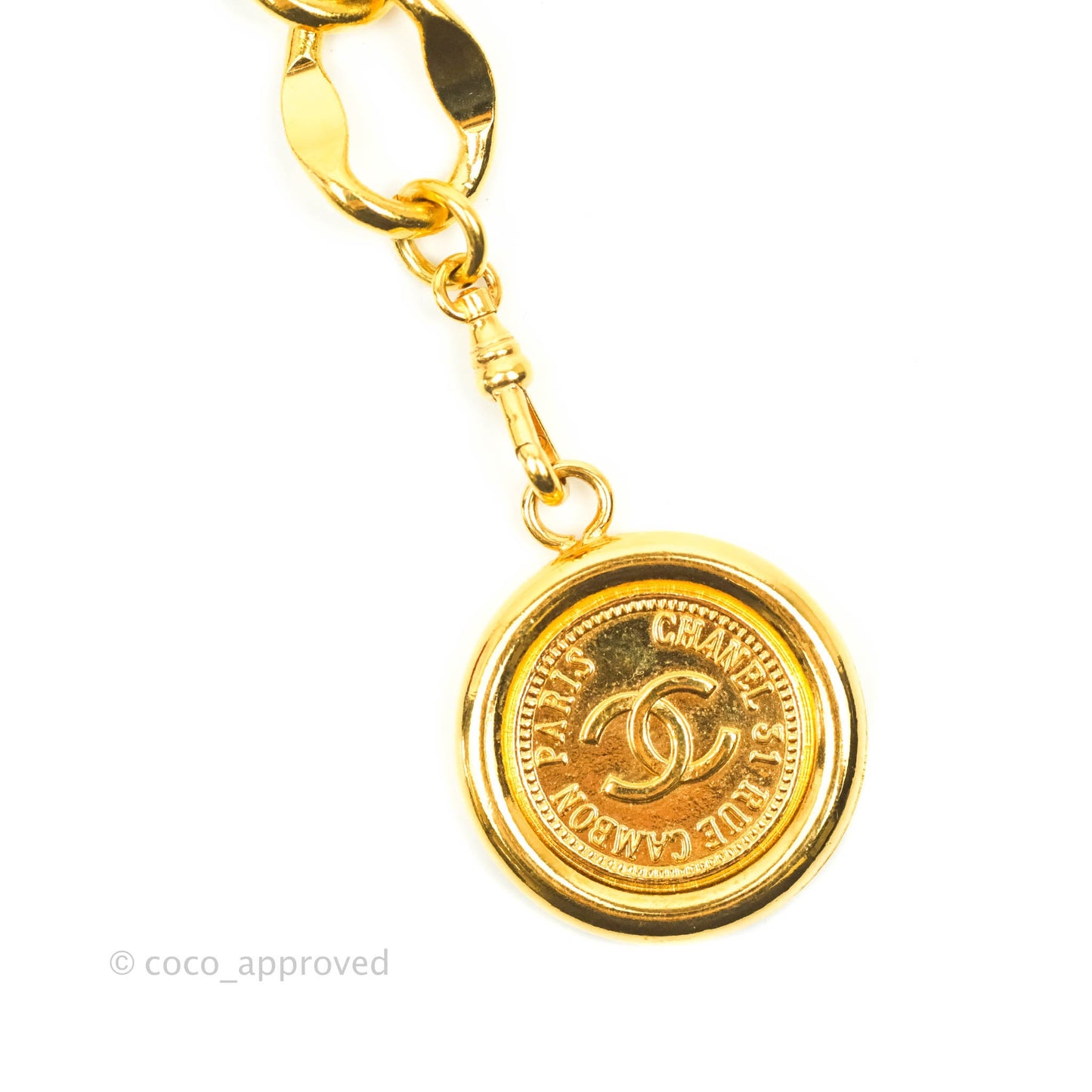 Chanel Vintage Chain 31 Rue Cambon Paris Belt Gold Tone