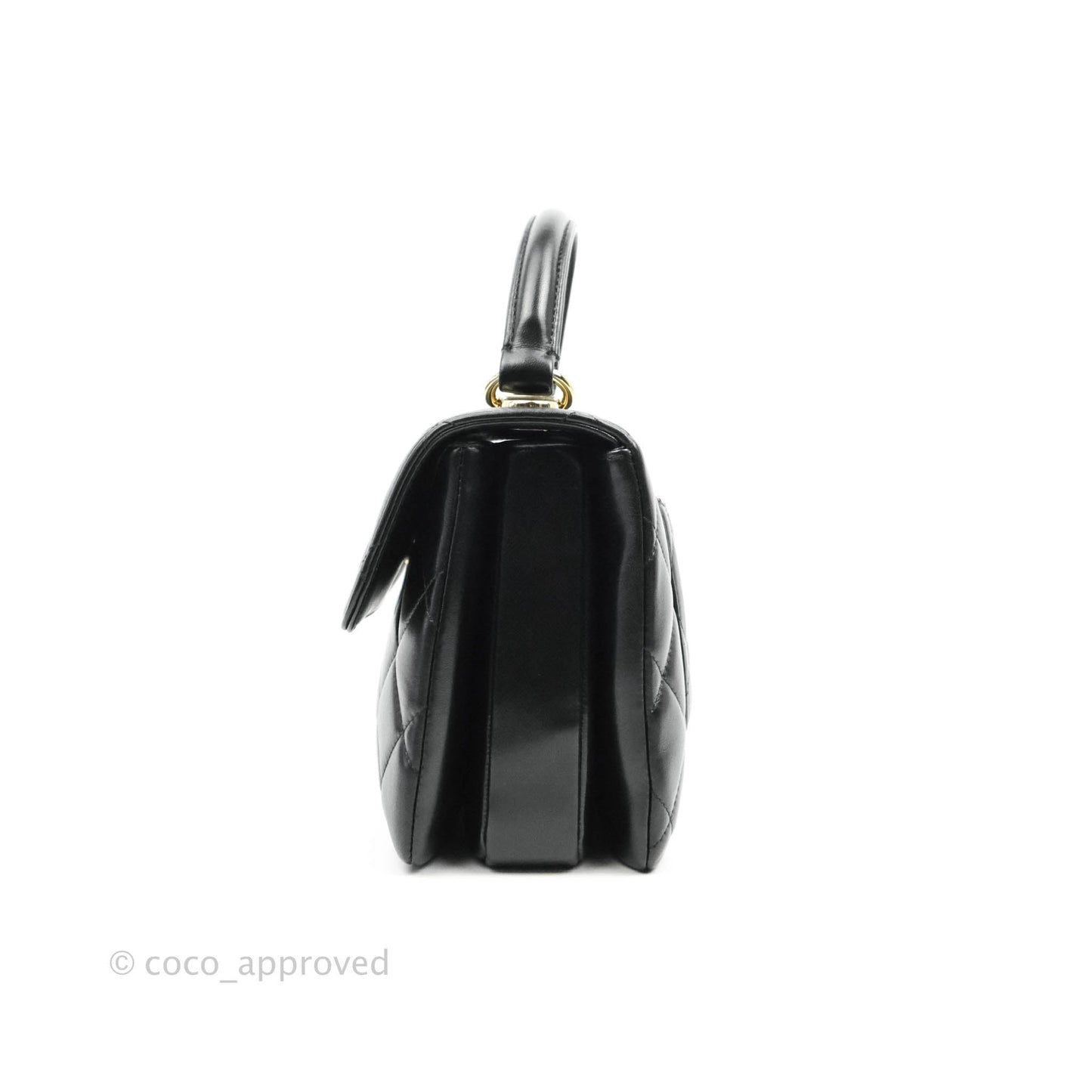 Chanel Small Trendy CC Black Lambskin Gold Hardware