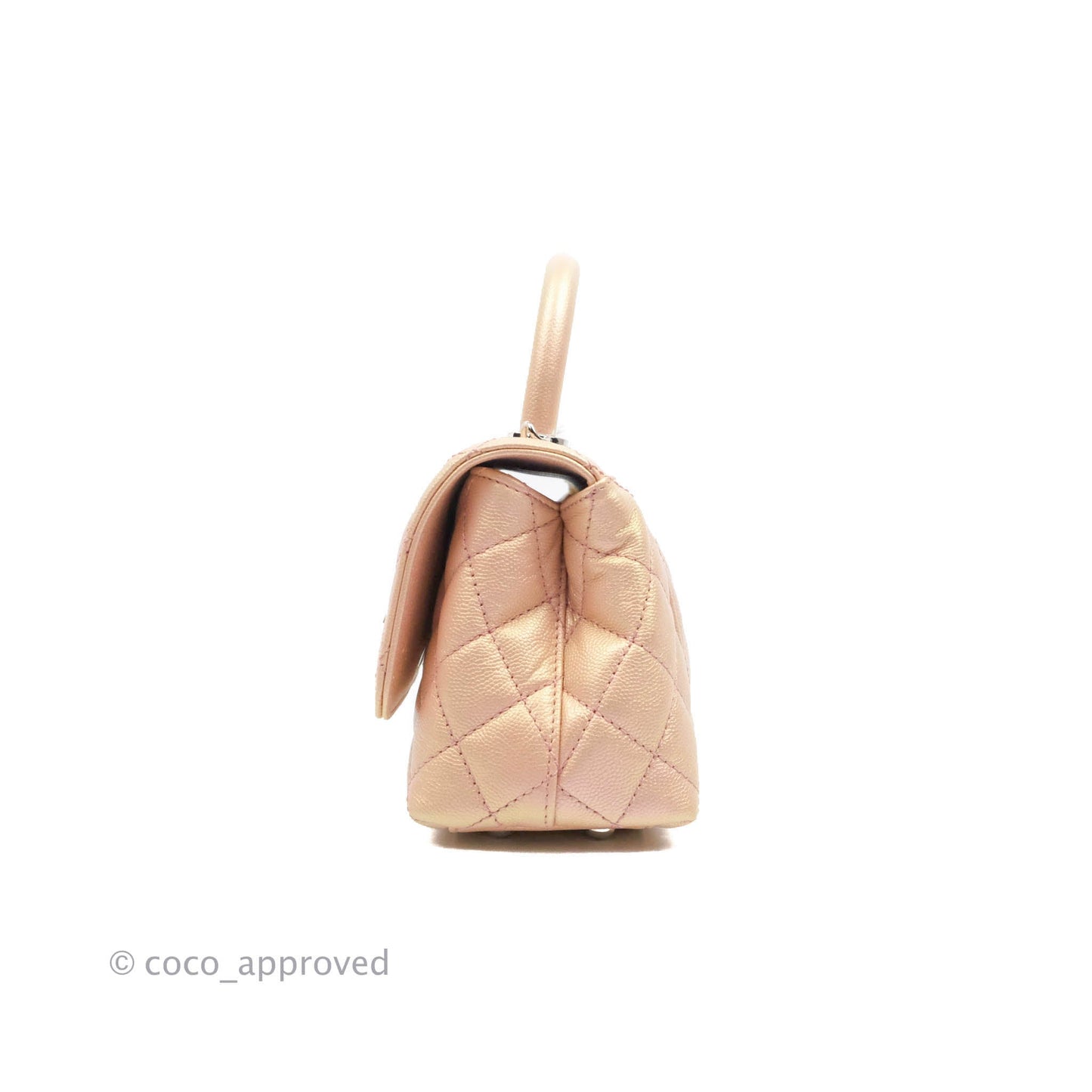 Chanel Extra Mini Coco Handle Iridescent Pink Caviar Rainbow Hardware