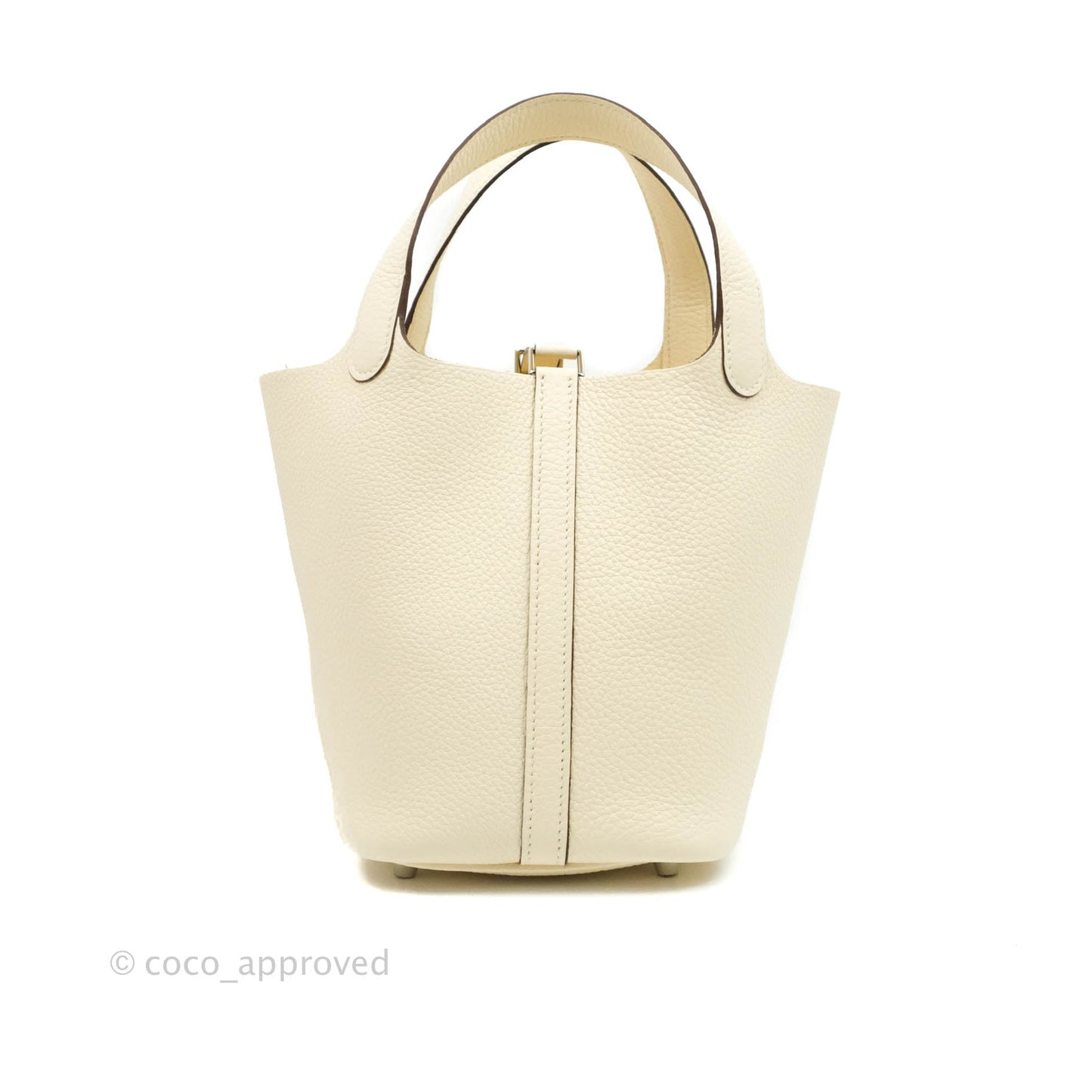 Hermès Clemence Picotin Lock 18 Nata Silver Hardware