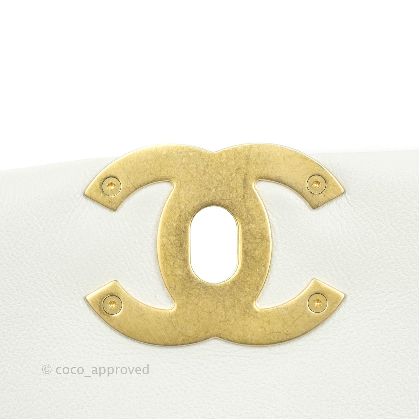 Chanel 19 Small White Goatskin Mixed Hardware 20A