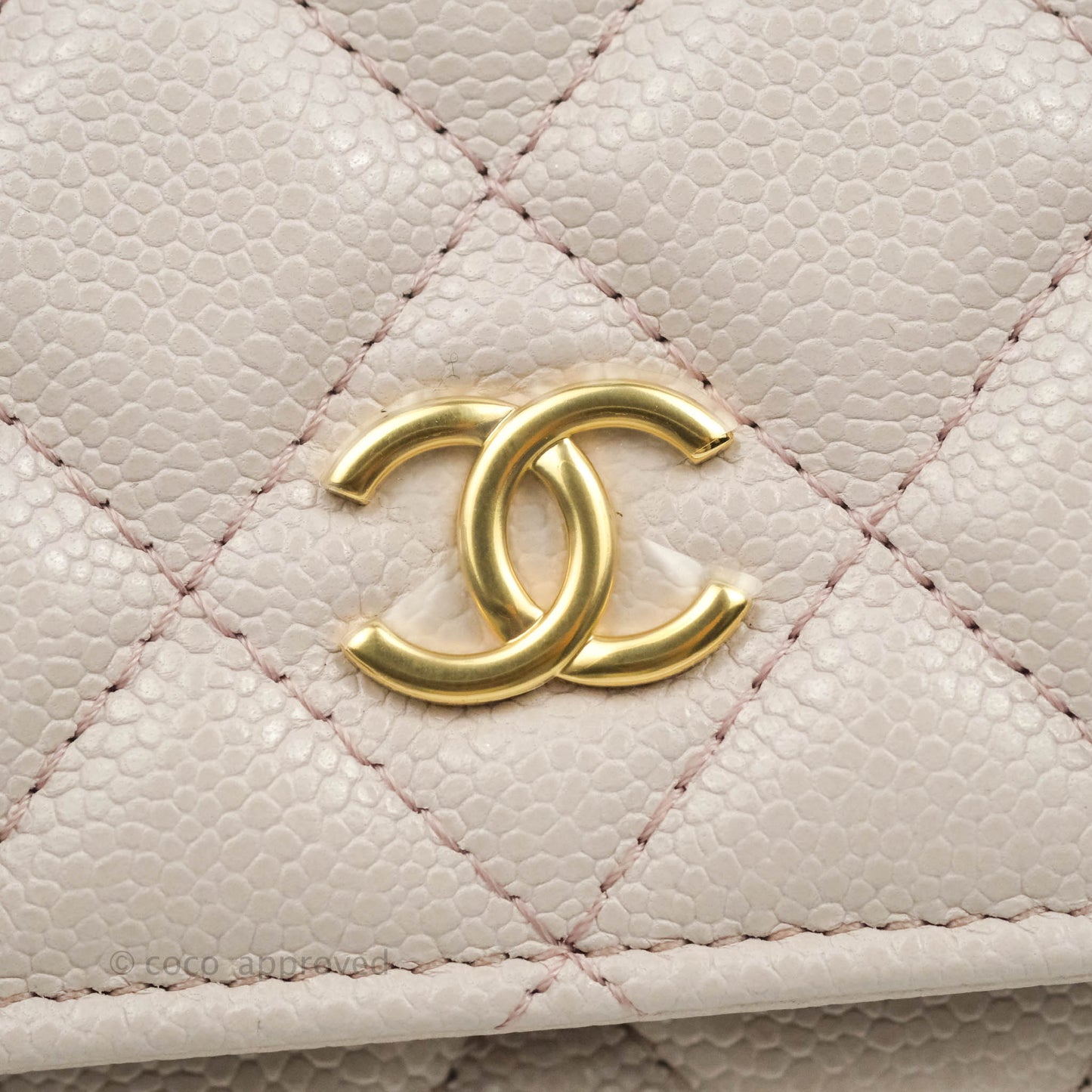Chanel Quilted WOC Lilac Caviar CC Coco Chain Gold Hardware