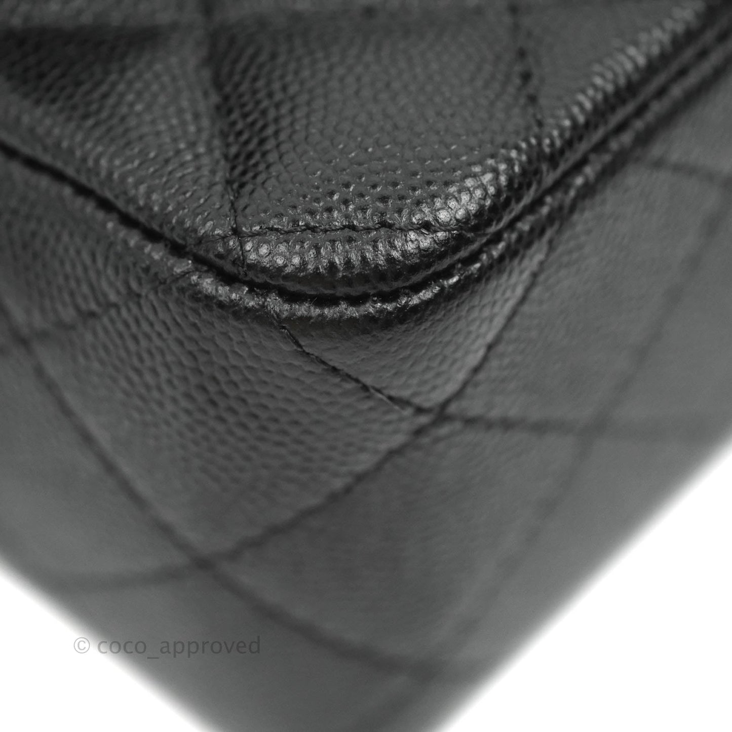 Chanel Quilted Mini Rectangular Flap Black Caviar Gold Hardware 18B