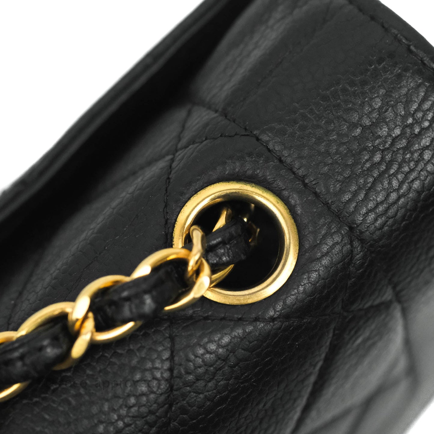 Chanel Vintage Medium Classic Diana Flap Bag Black Caviar 24K Gold Hardware
