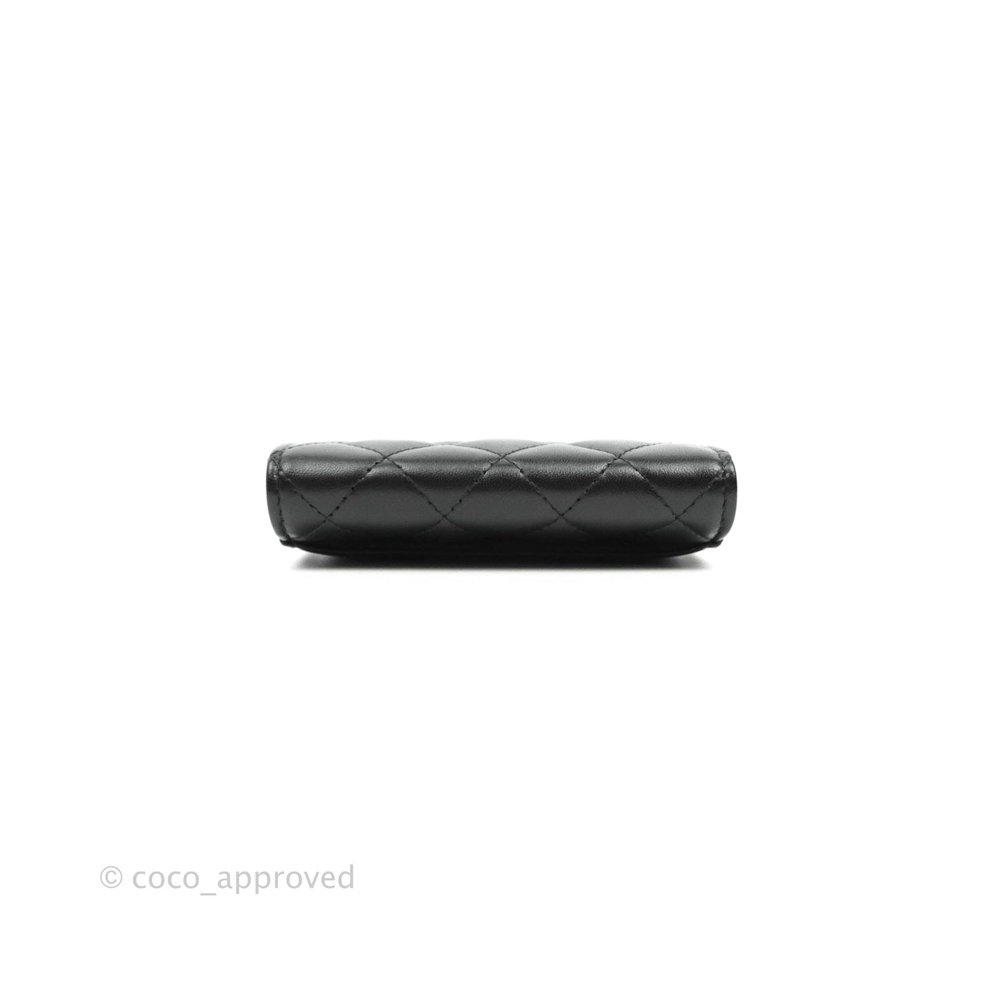 Chanel Quilted Flap Card Holder So Black Lambskin