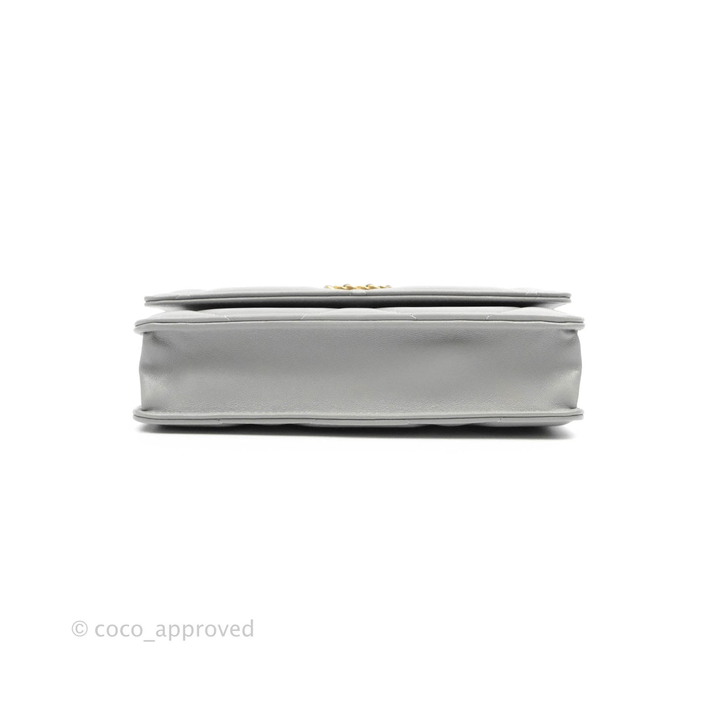 Chanel 19 Wallet on Chain WOC Grey Lambskin Mixed Hardware