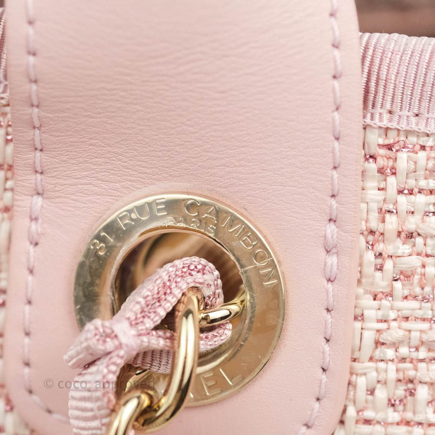 Chanel Large Deauville Pink Canvas Gold Hardware 19C