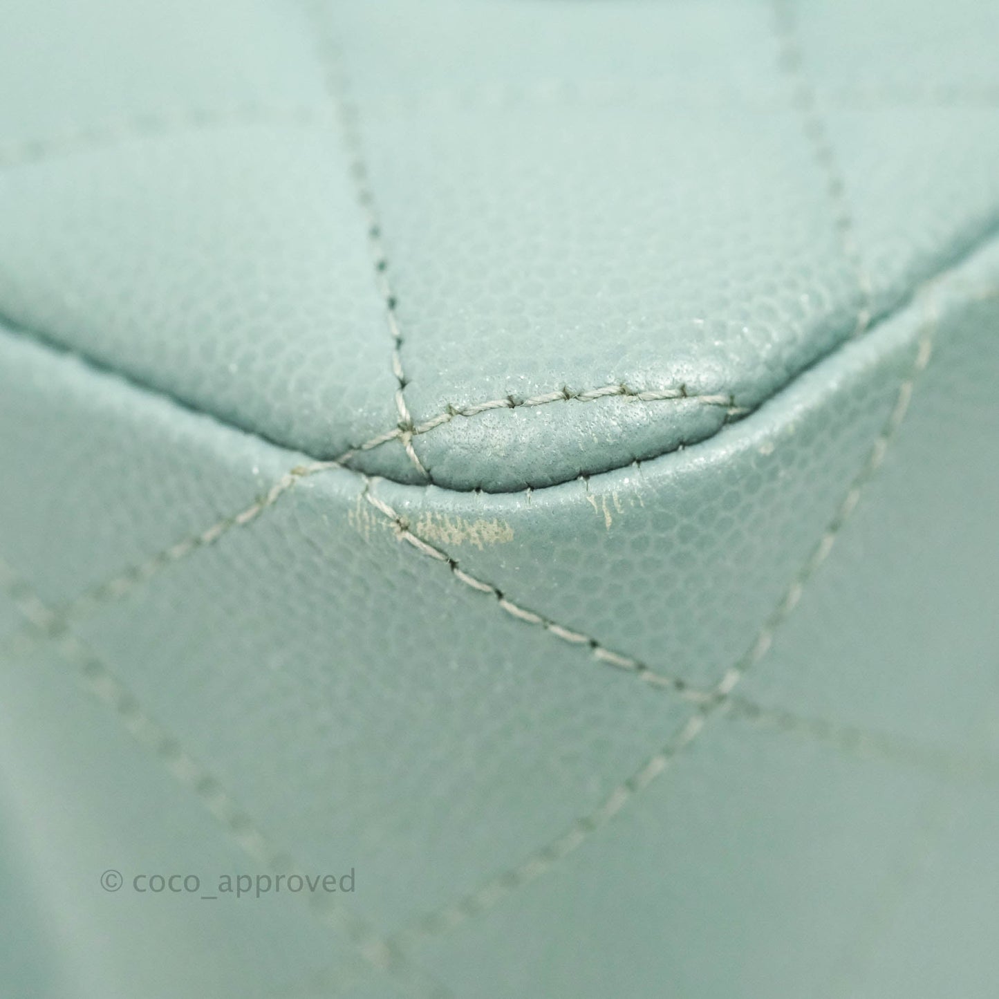 Chanel Quilted Mini Rectangular Flap Iridescent Blue Green Aged Gold Hardware