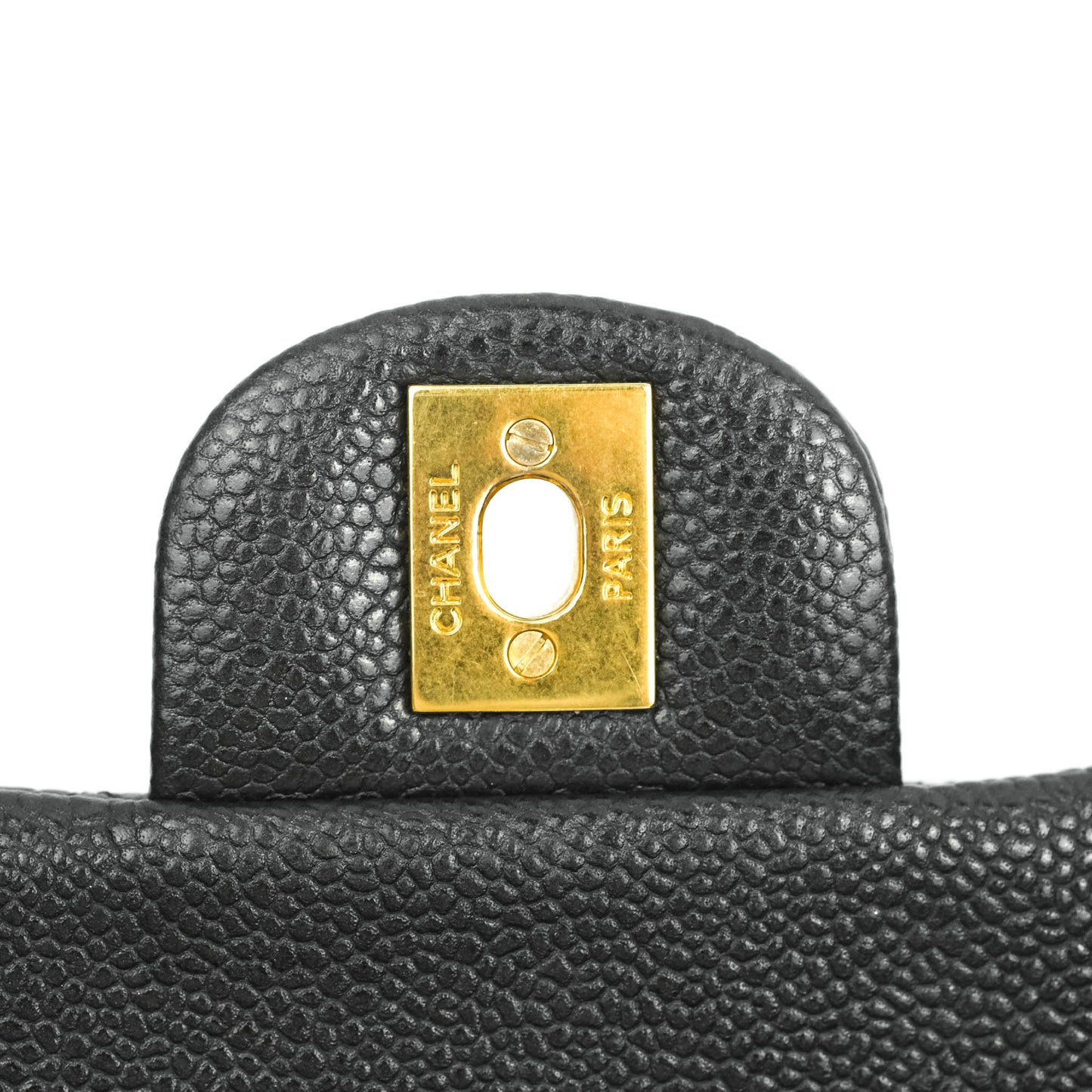 Chanel Quilted Mini Rectangular Black Caviar Gold Hardware