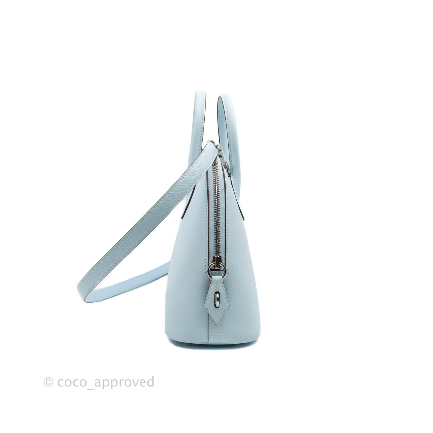 Hermès Bolide 25 Bleu Brume Epsom Palladium Hardware
