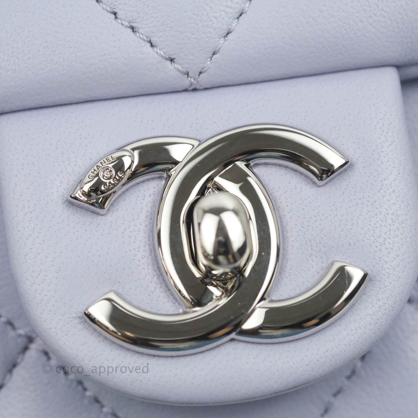 Chanel Quilted My Perfect Mini With Pearl Lilac Lambskin Silver Hardware