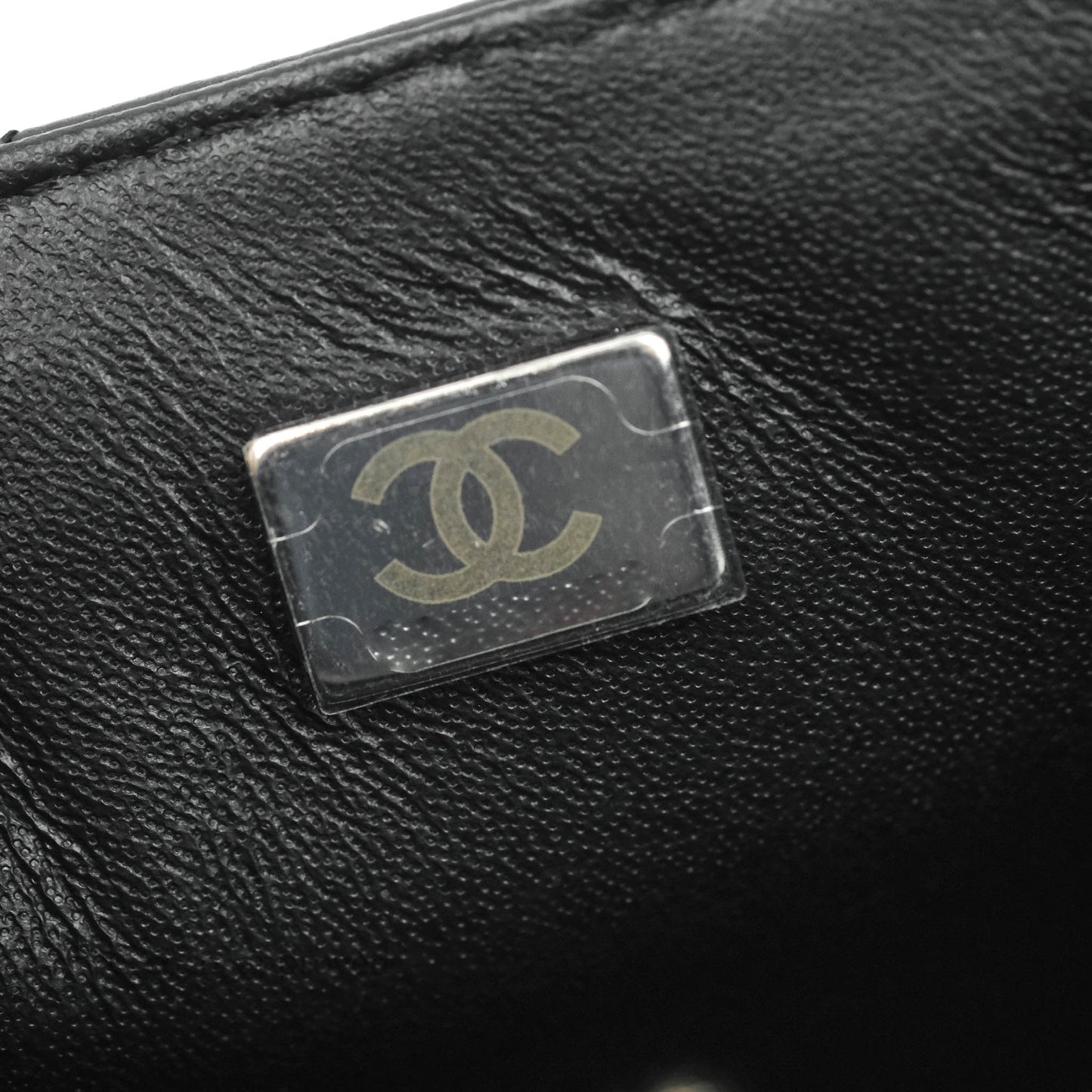 Chanel Quilted Mini Rectangular Flap Black Lambskin Silver Hardware