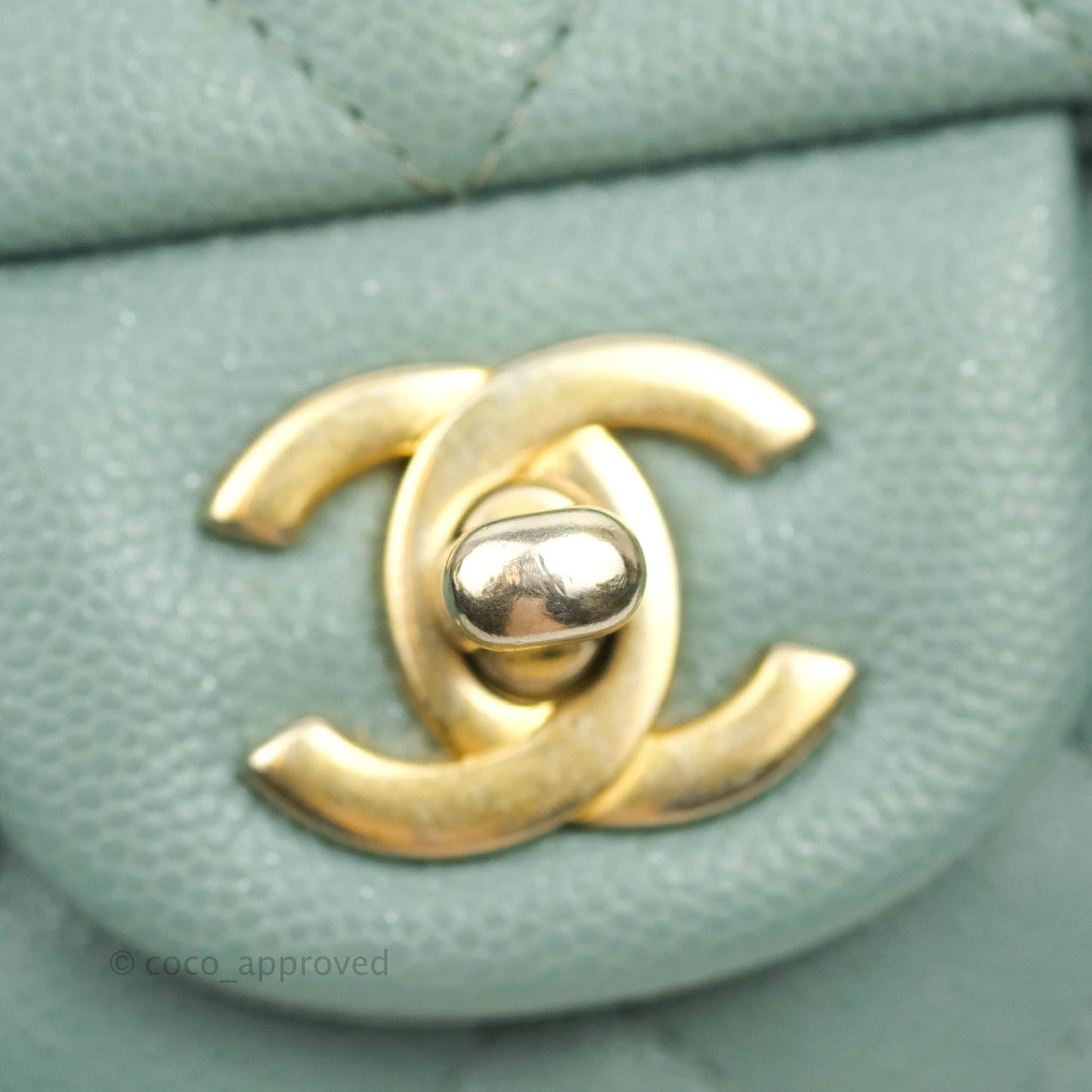 Chanel Quilted Mini Rectangular Flap Iridescent Blue Green Aged Gold Hardware