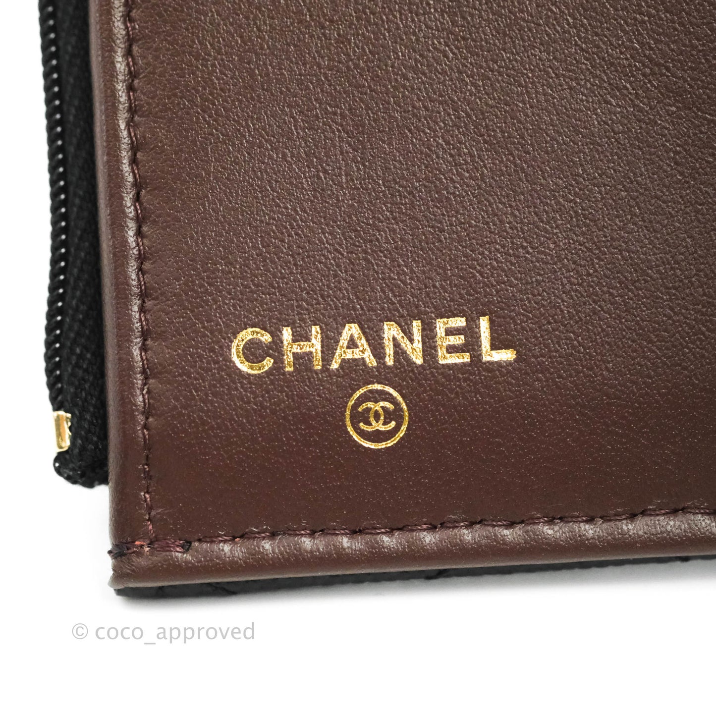 Chanel Classic Flap Wallet Black Caviar Gold Hardware⁣