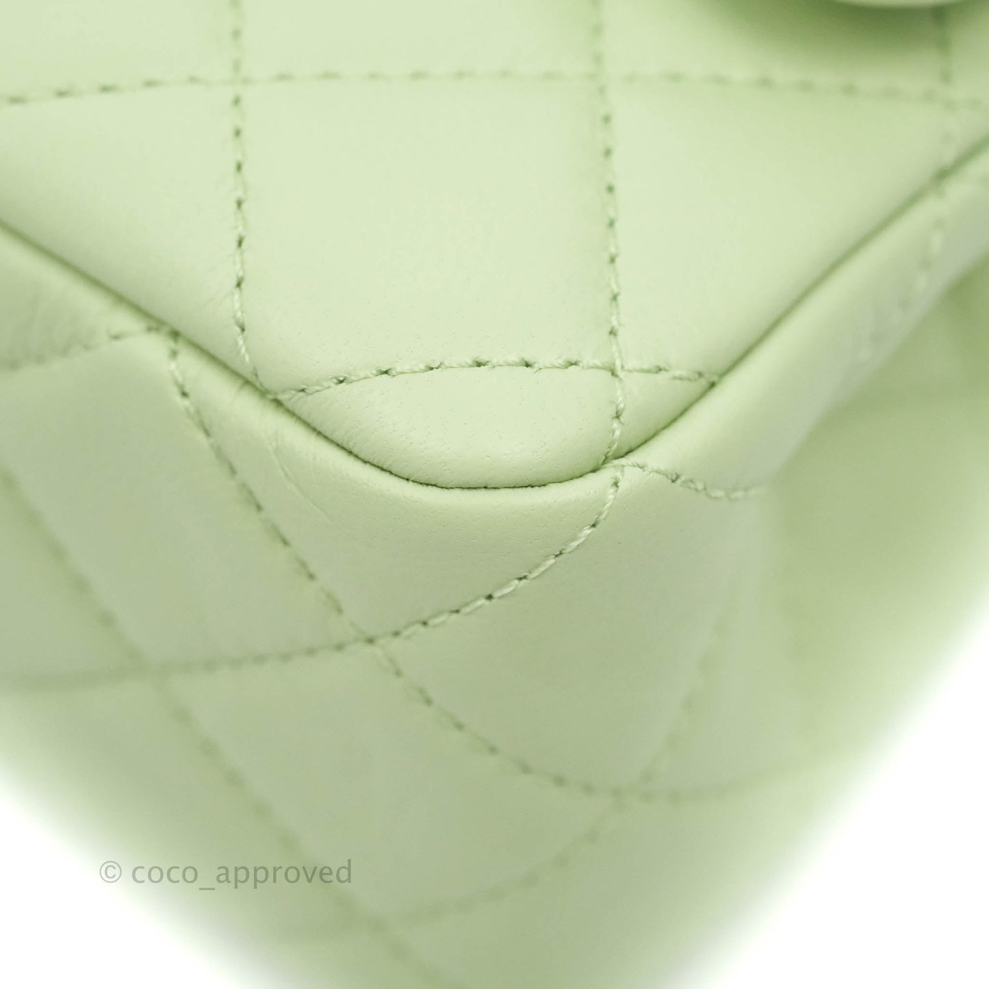 Chanel Mini Rectangular Pearl Crush Avocado Green Lambskin Aged Gold Hardware 22C