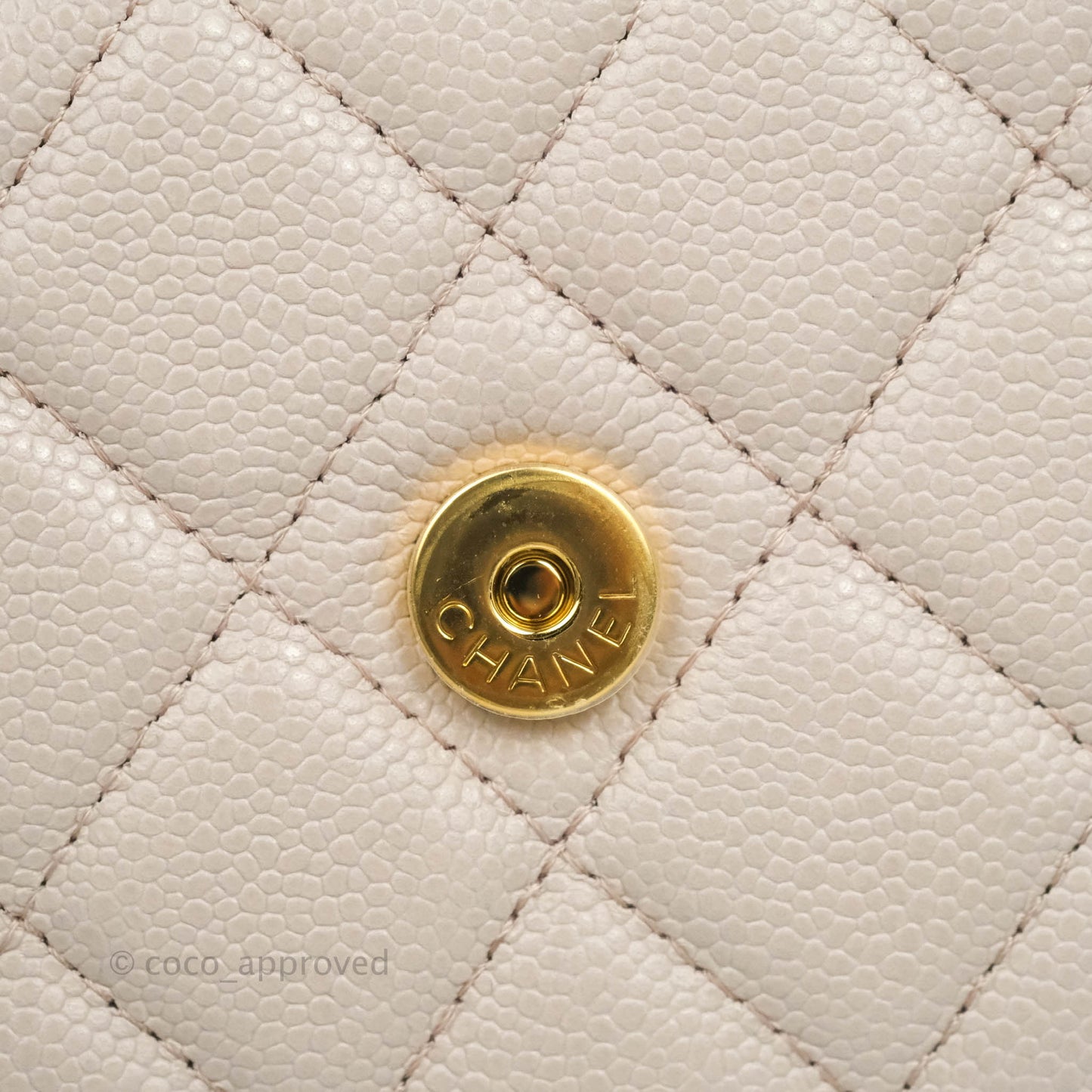 Chanel Quilted WOC Lilac Caviar CC Coco Chain Gold Hardware