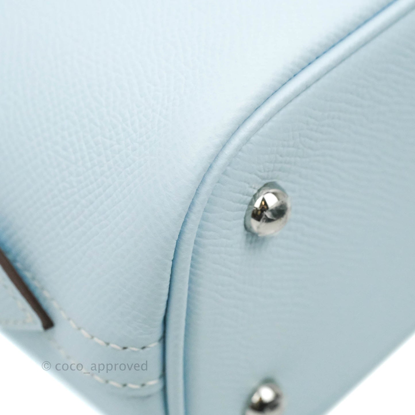 Hermès Bolide 25 Bleu Brume Epsom Palladium Hardware