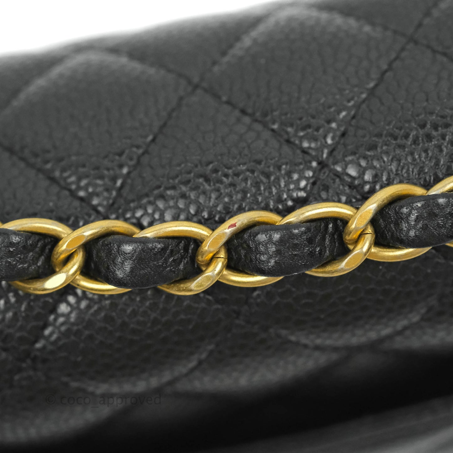 Chanel Quilted Mini Rectangular Black Caviar Gold Hardware