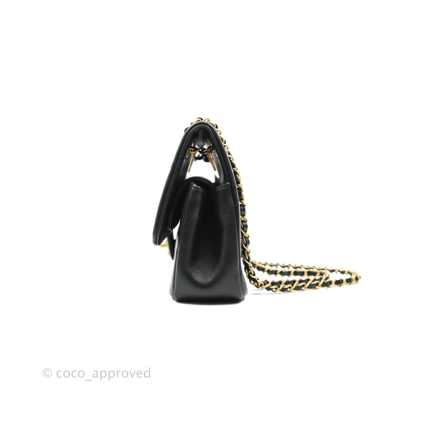 Chanel A Real Catch Quilted Flap Bag Black Aged Gold Hardware